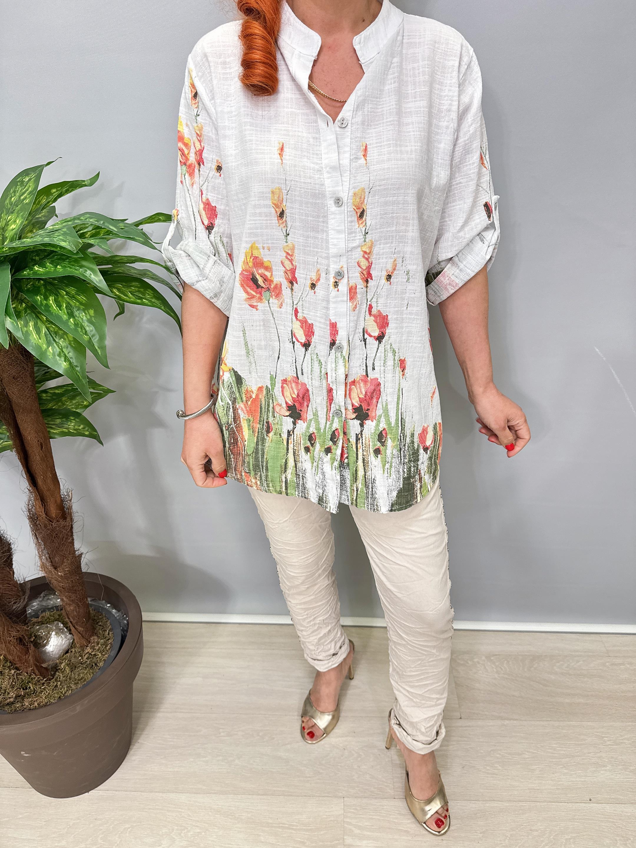 2690  Italyan Pamuklu Gömlek/Ceket Beyaz