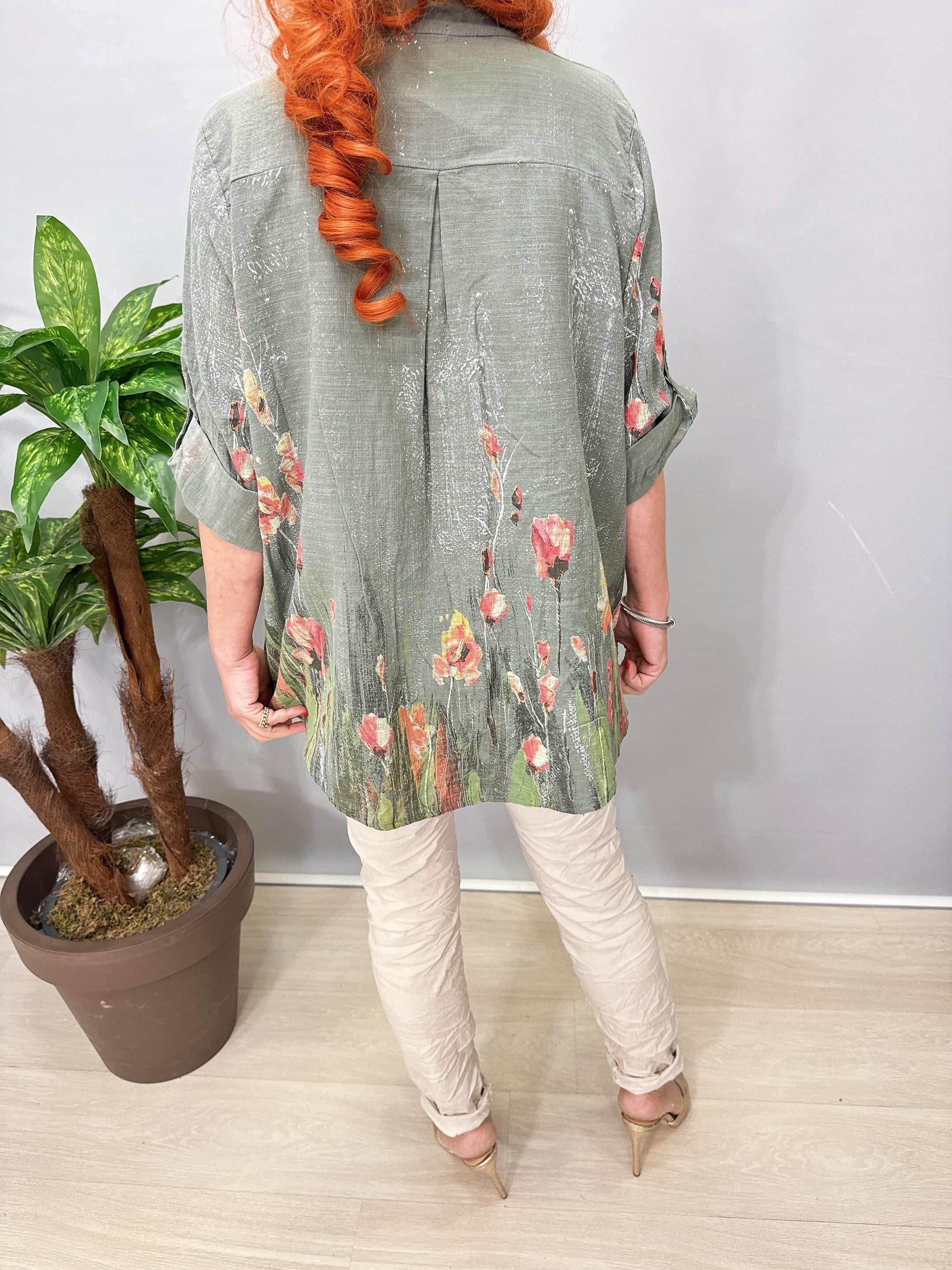 2690  Italyan Pamuklu Gömlek/Ceket Haki