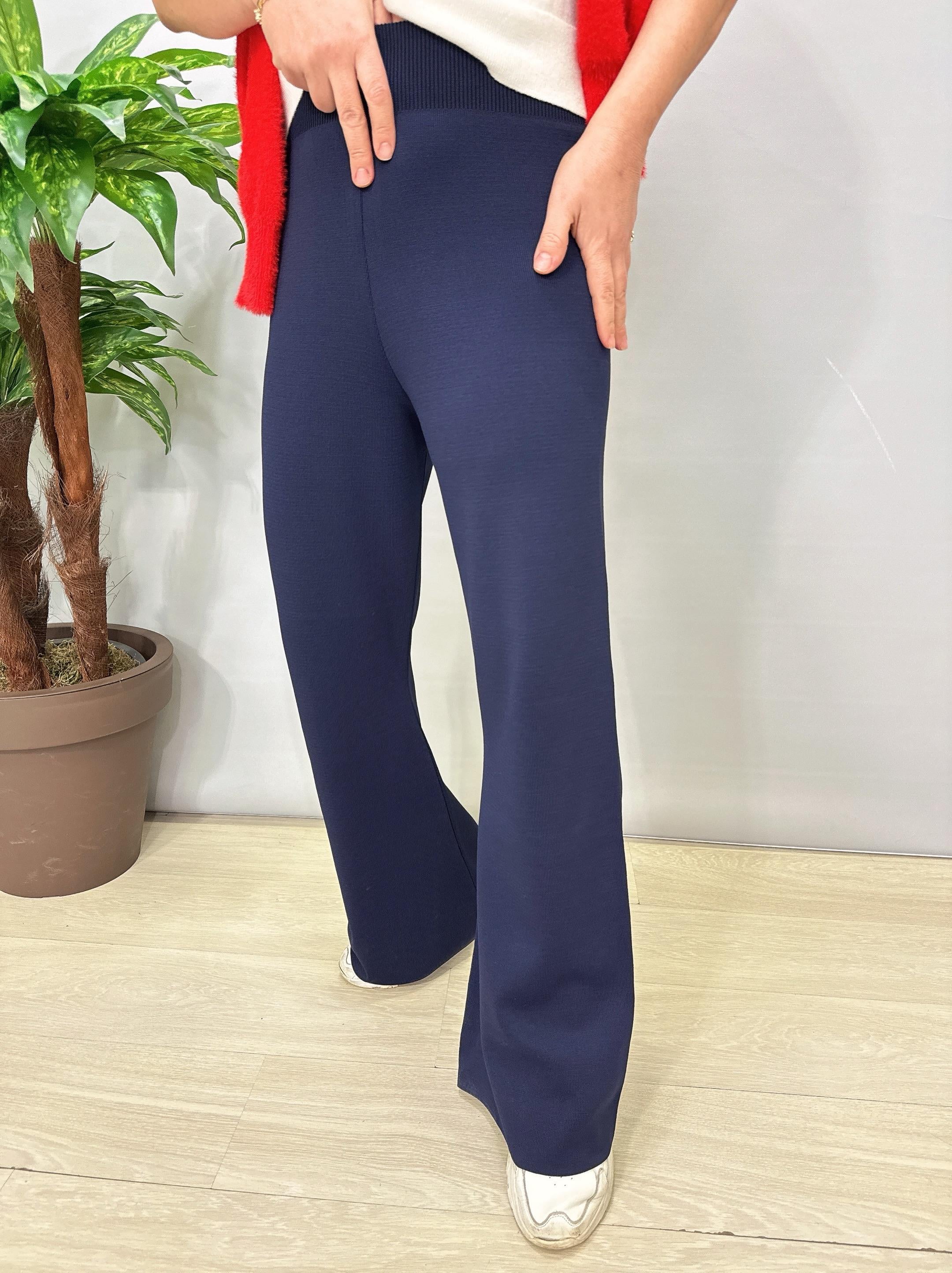 2875 Triko Palazzo Pantolon Lacivert