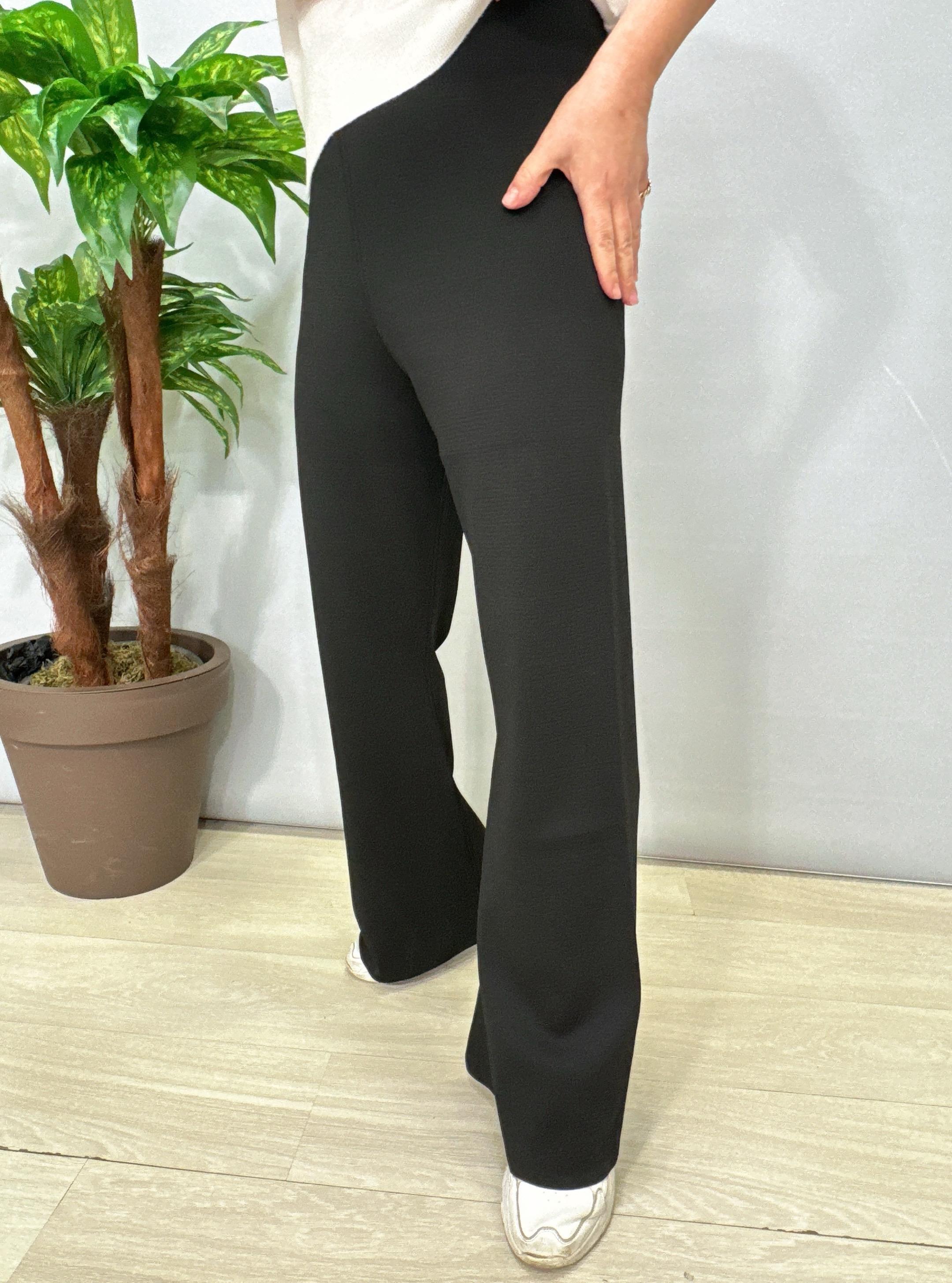 2875 Triko Palazzo Pantolon Siyah