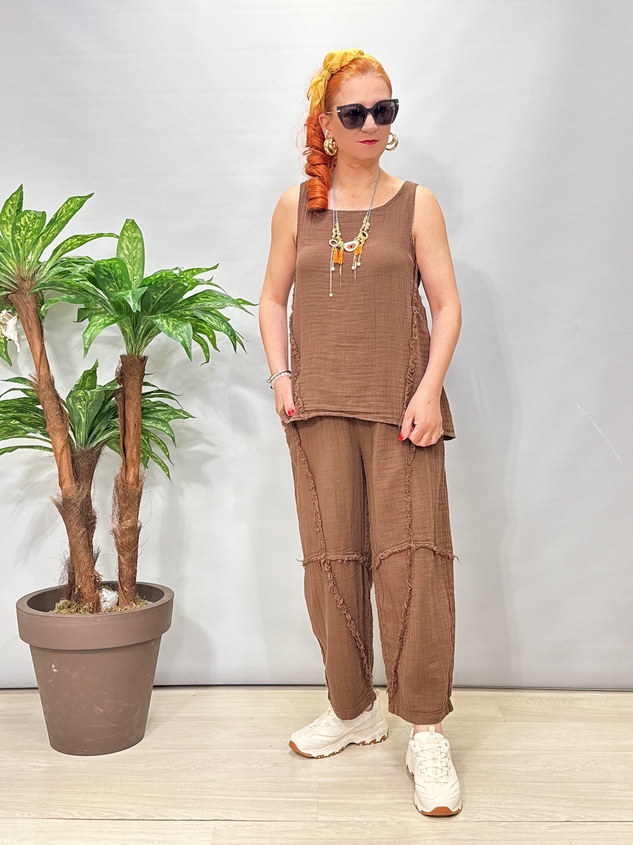 2965 Pamuklu Takım Kahve