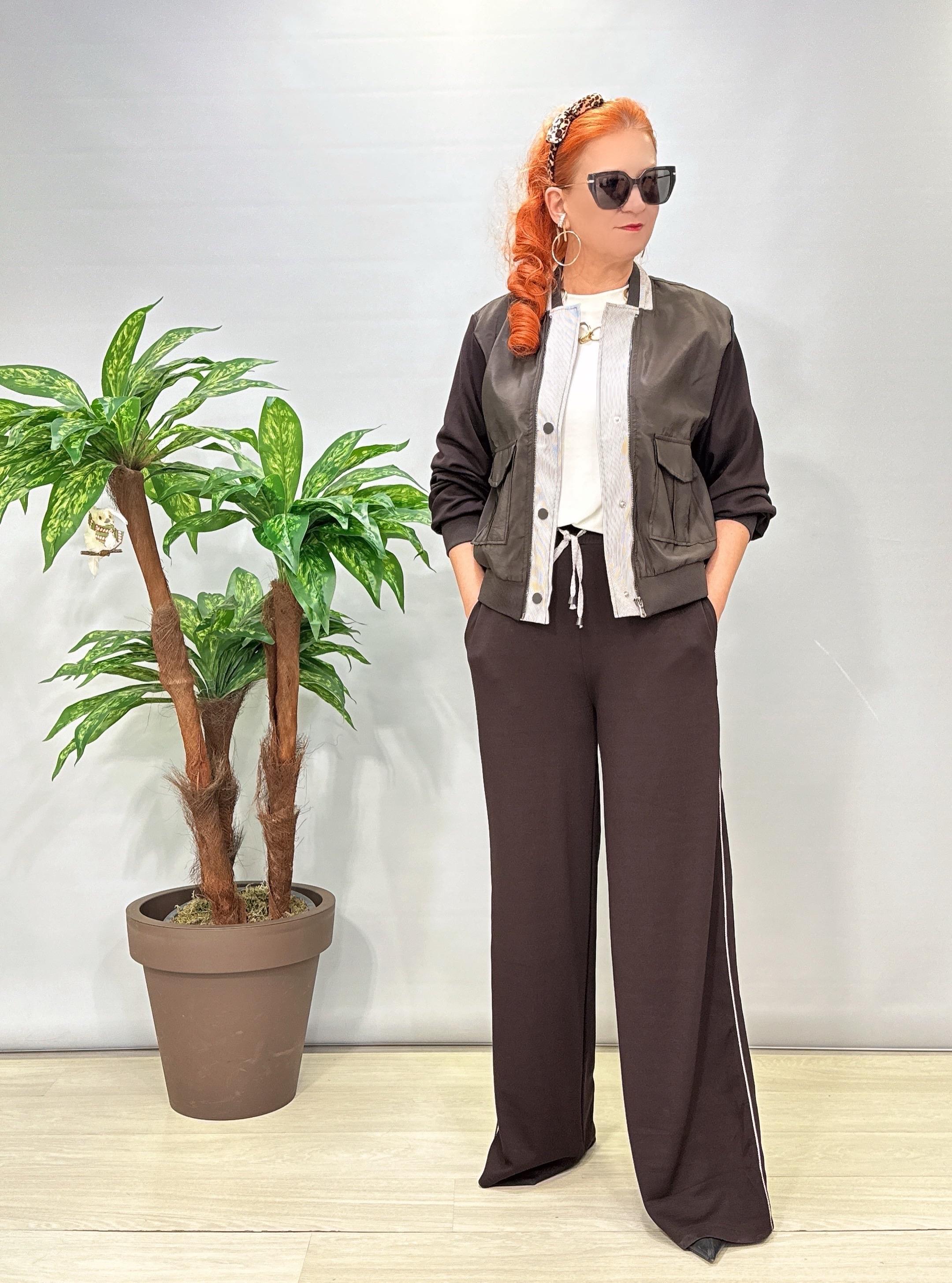 3018 1 Beden Küçük Alınız Modal Palazzo Takım Acı Kahve