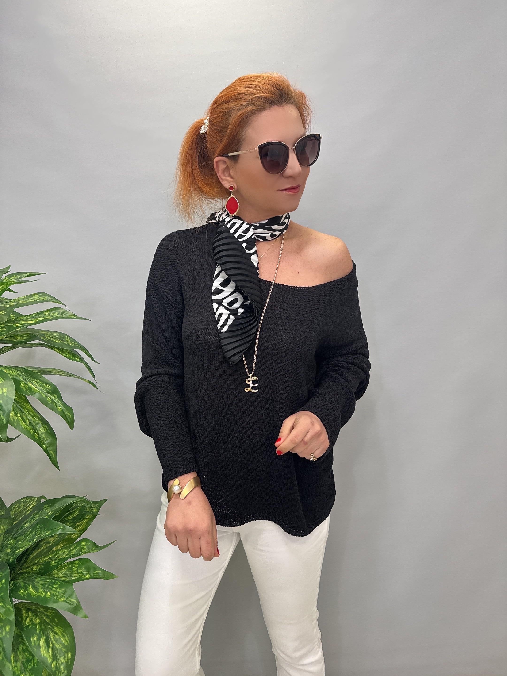 3020 DİLVİN MERSERİZE BLUZ SİYAH