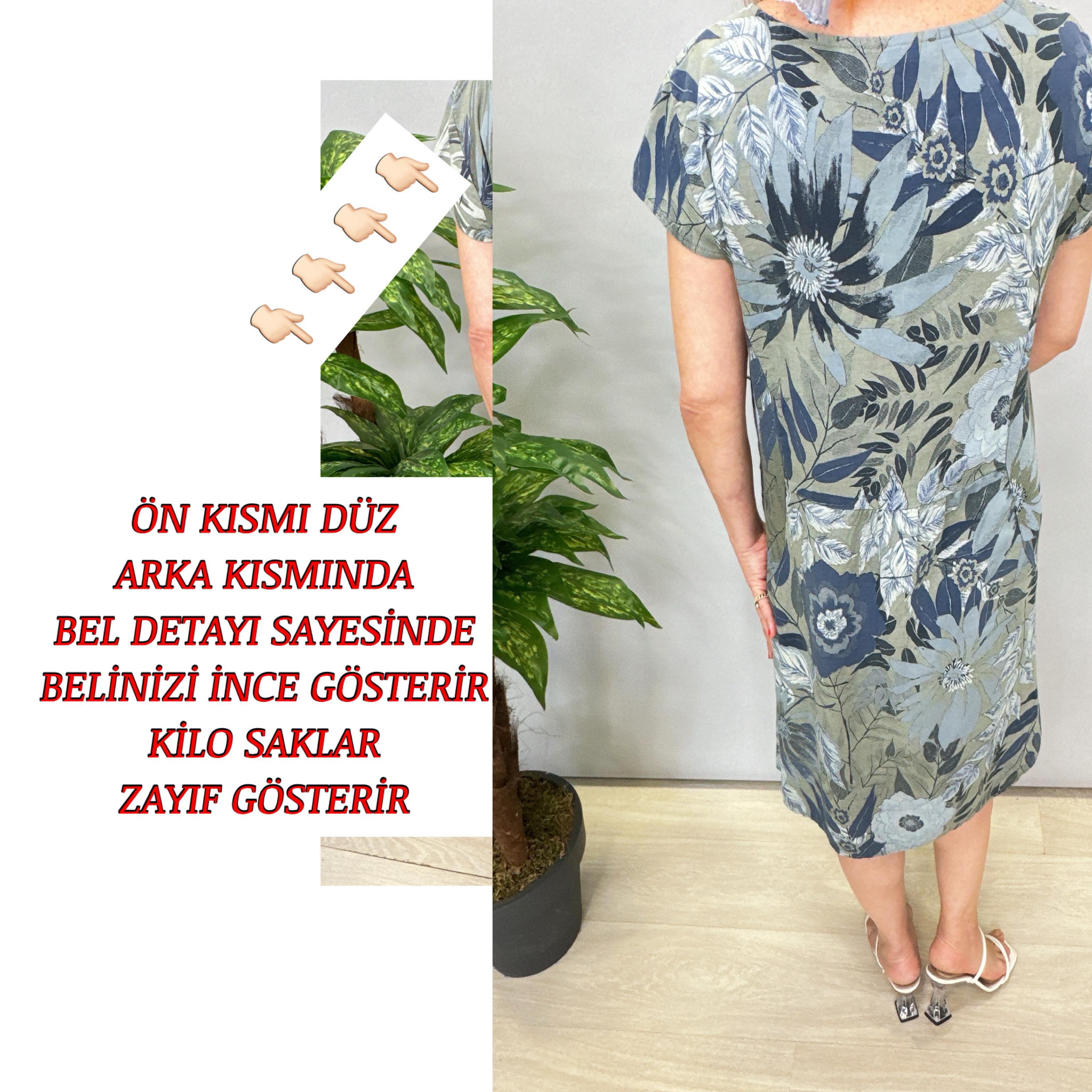 3040 İTALYAN PAMUK KETEN ELBİSE 