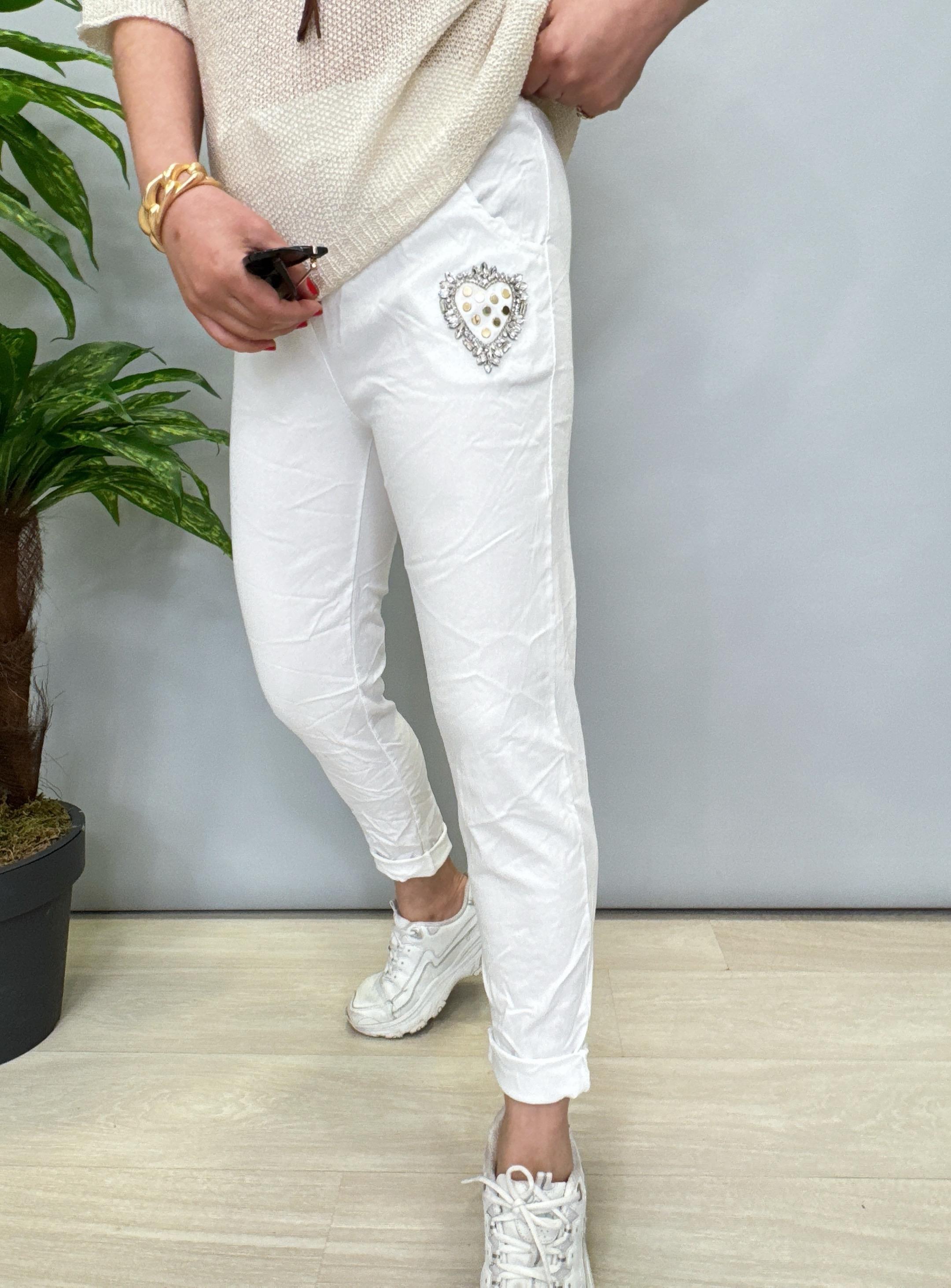 3065 İtalyan Pantolon Beyaz