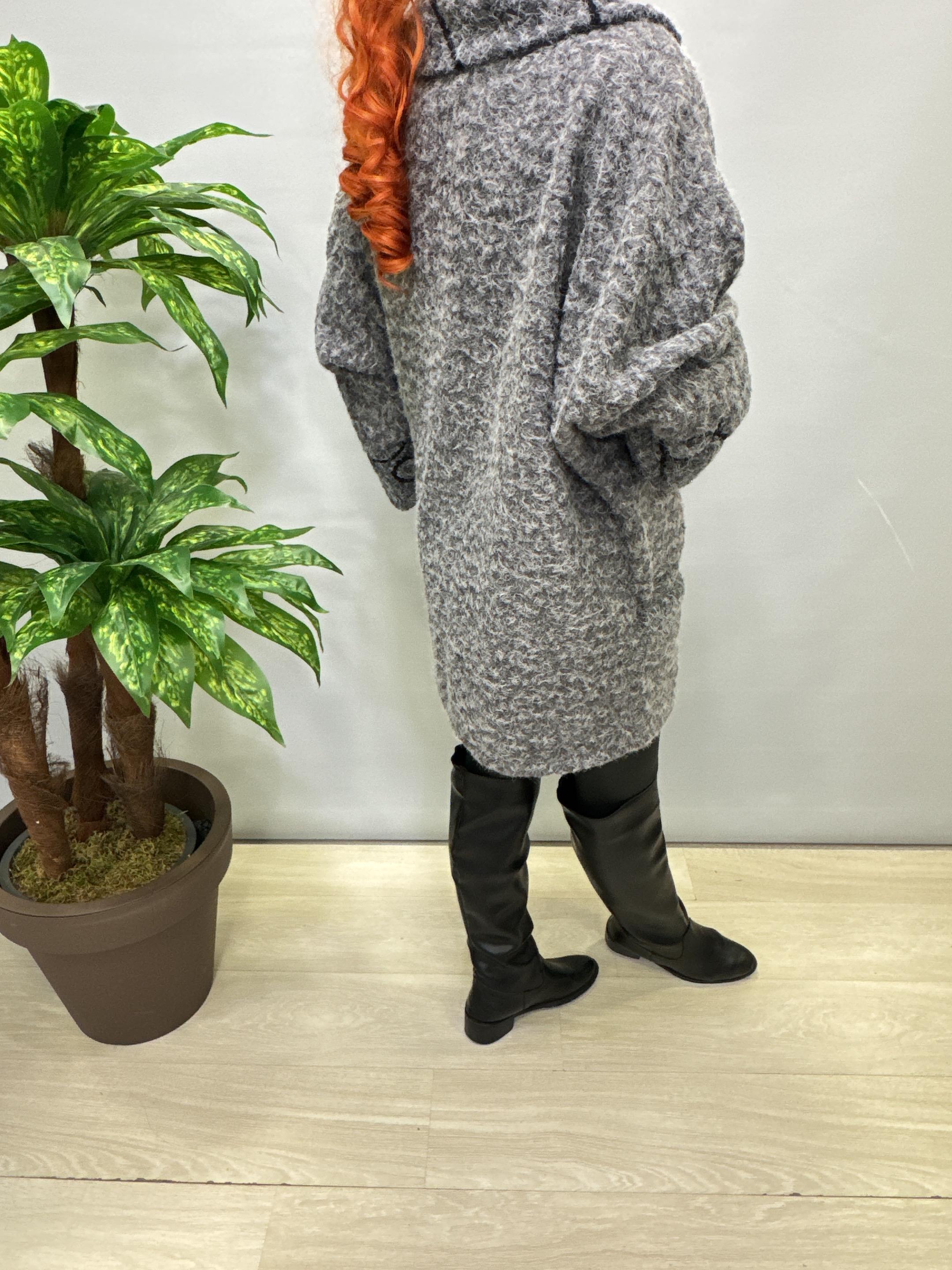 3244 Italyan Buklet Kaban Gri