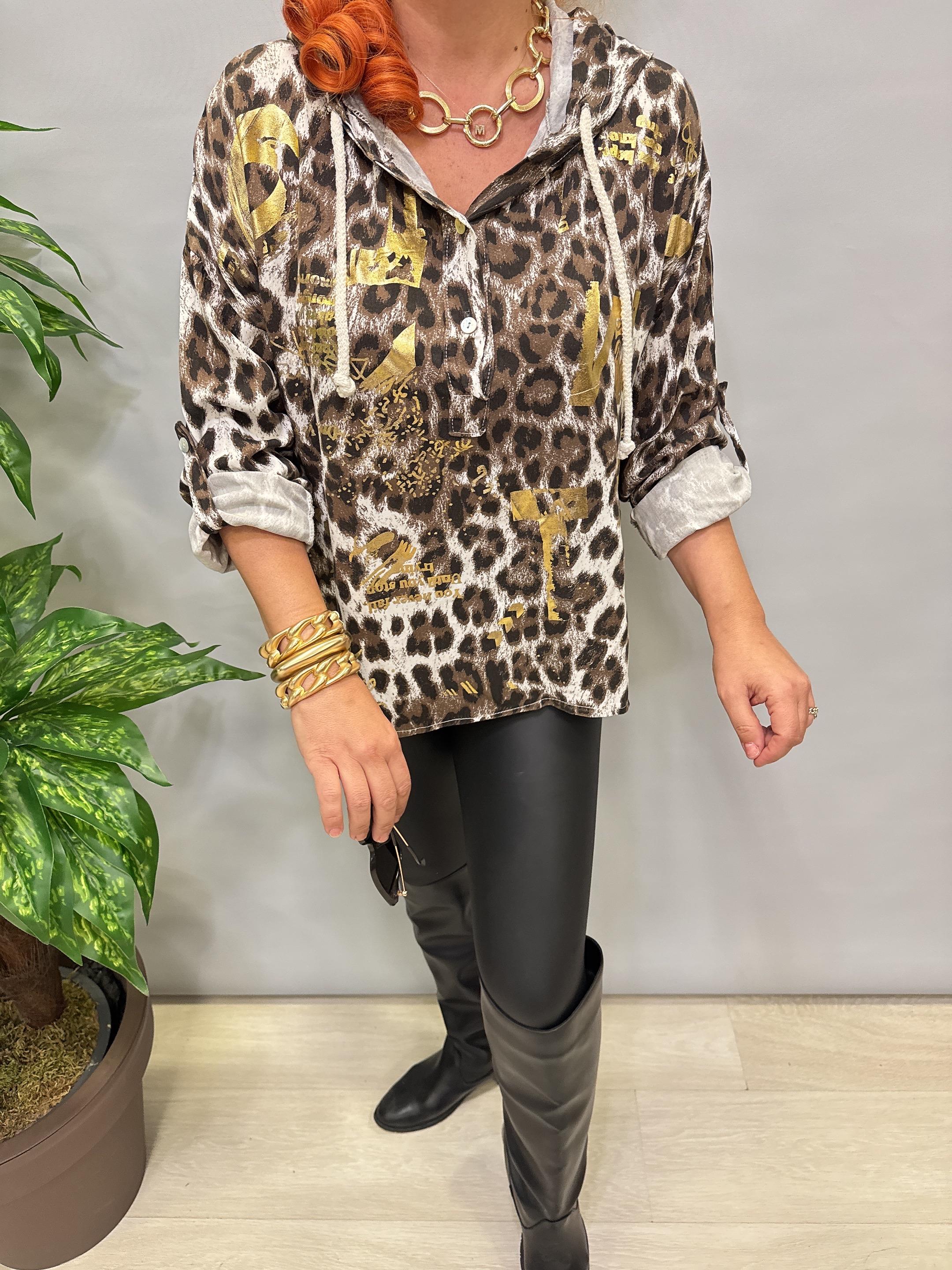 3341 Italyan Kapşonlu Bluz 