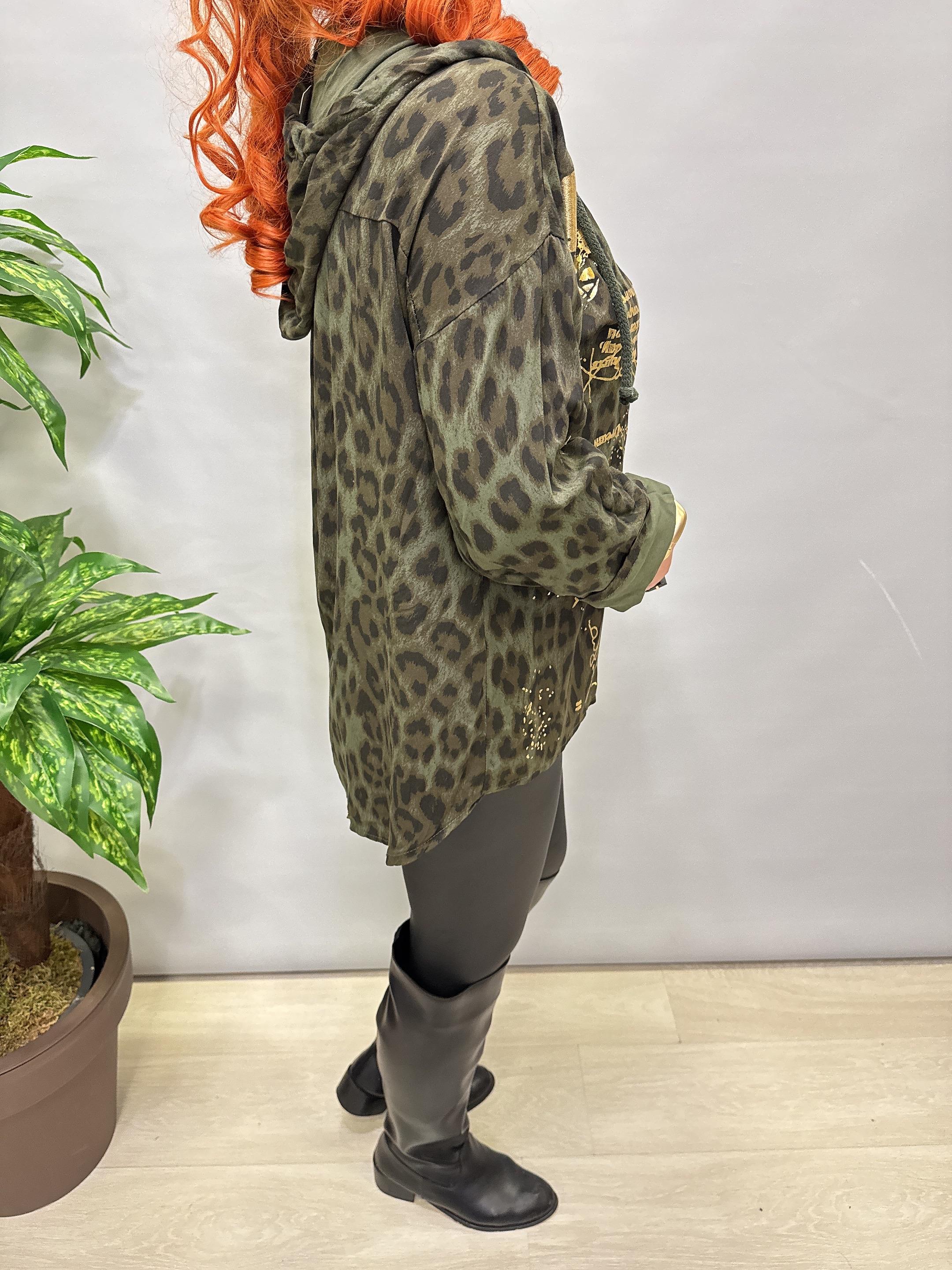 3341 Italyan Kapşonlu Bluz 