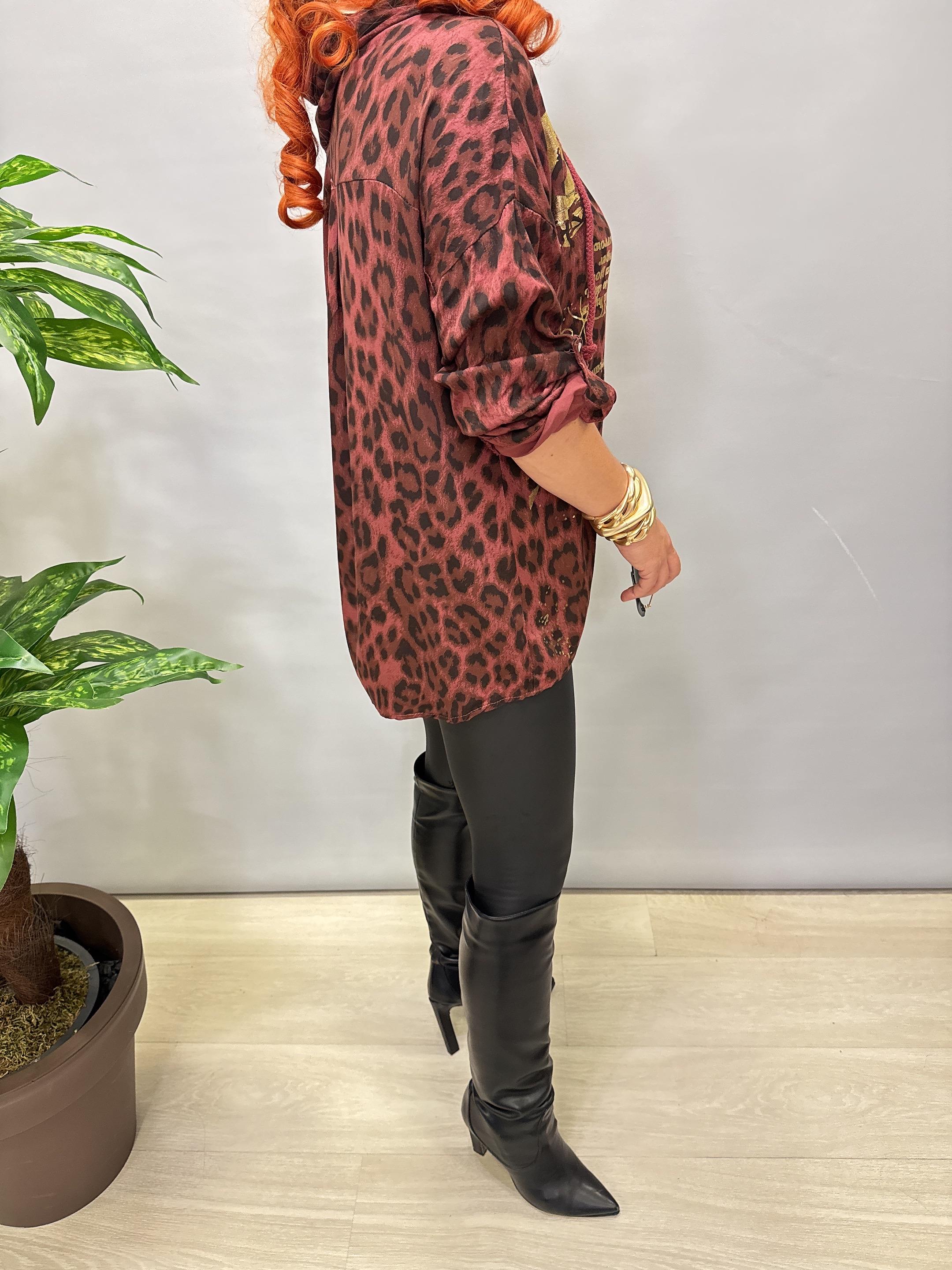 3341 Italyan Kapşonlu Bluz 