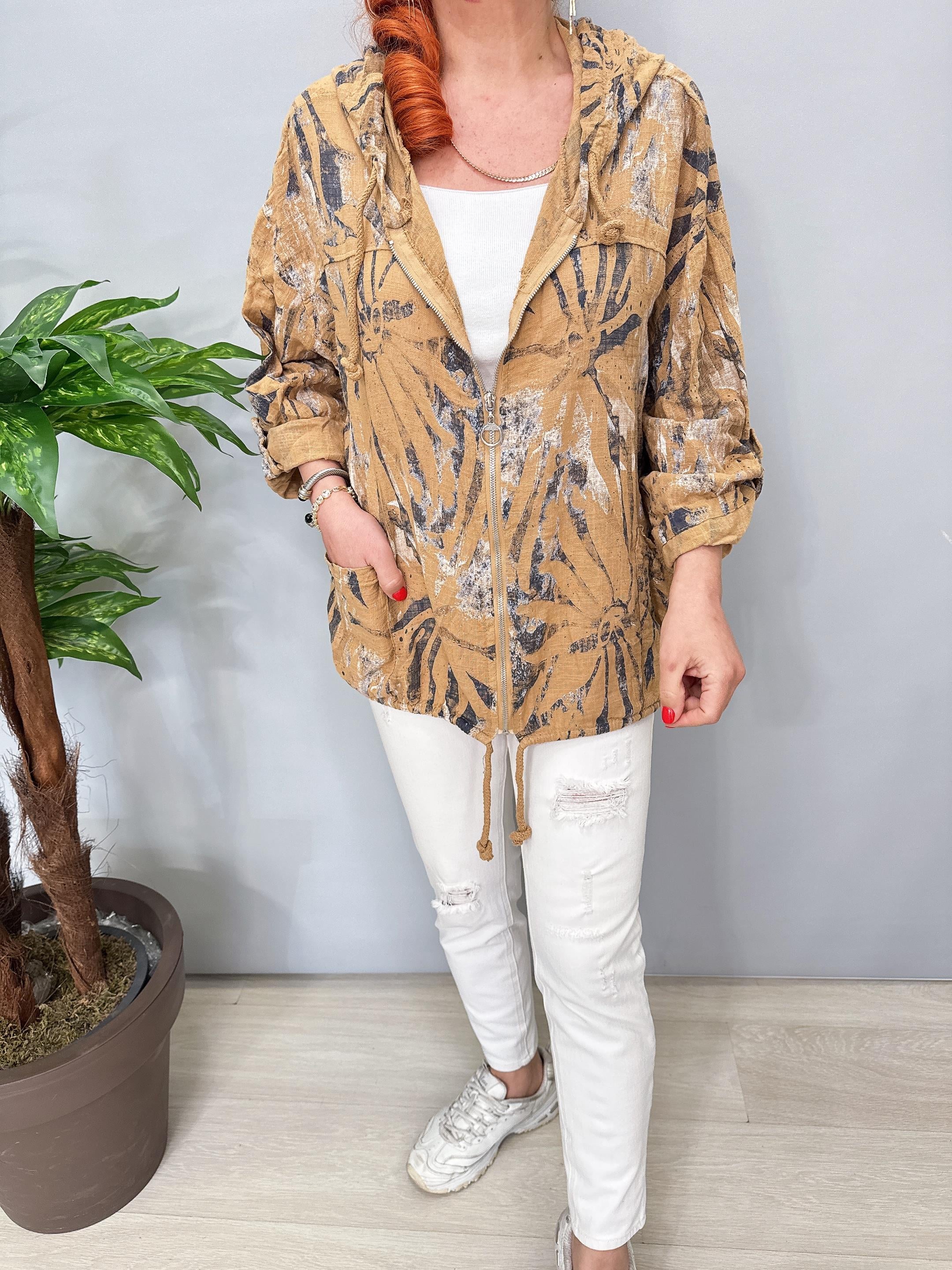 3640 Italyan Pamuklu Ceket Camel