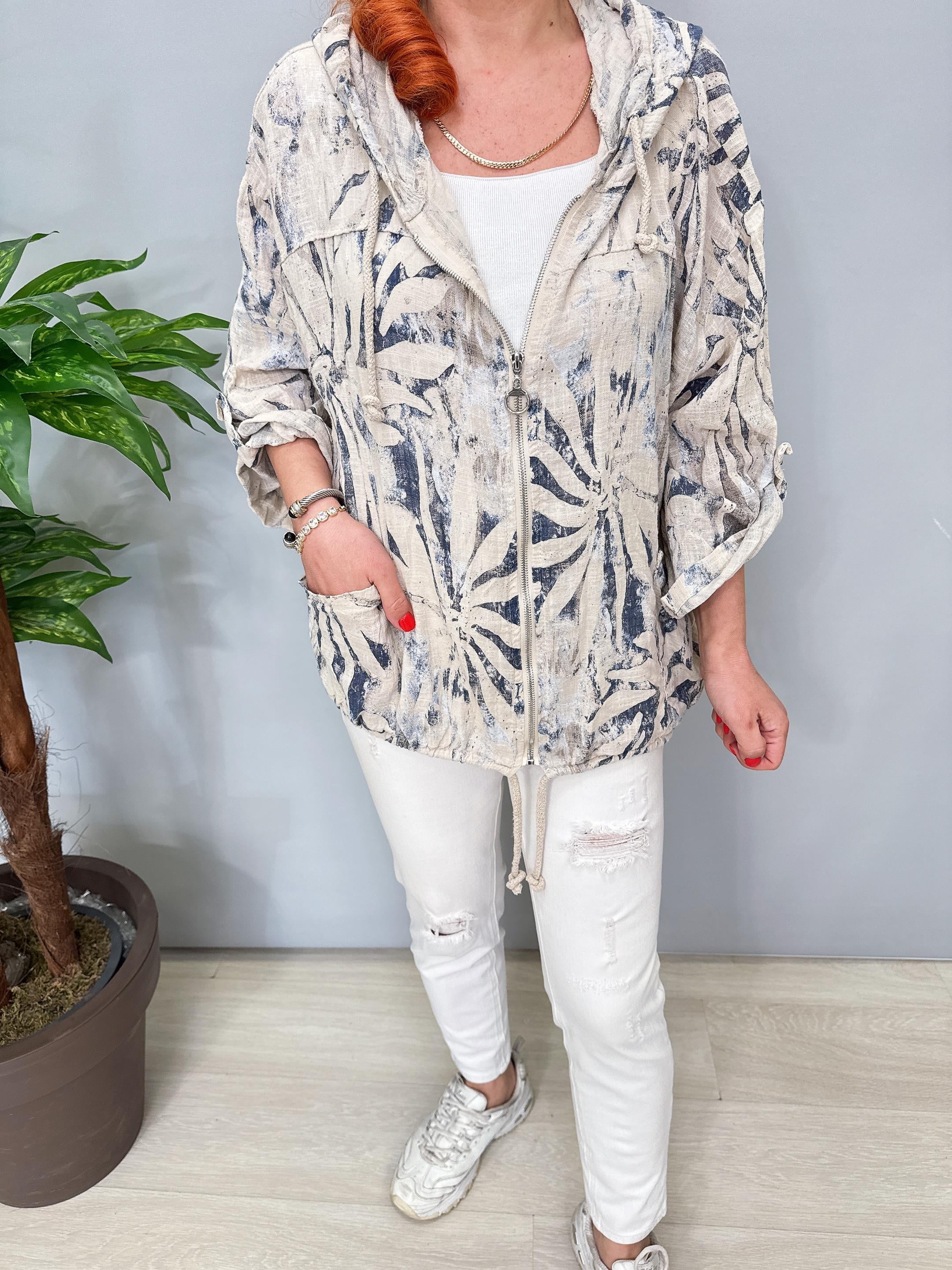 3640 Italyan Pamuklu Ceket Taş