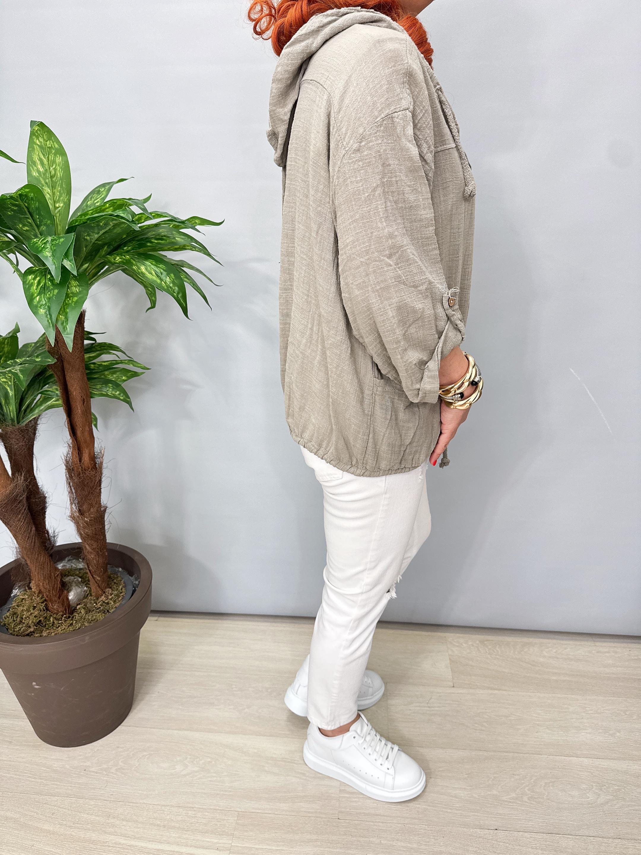 3640 Italyan Pamuklu Ceket Vizon