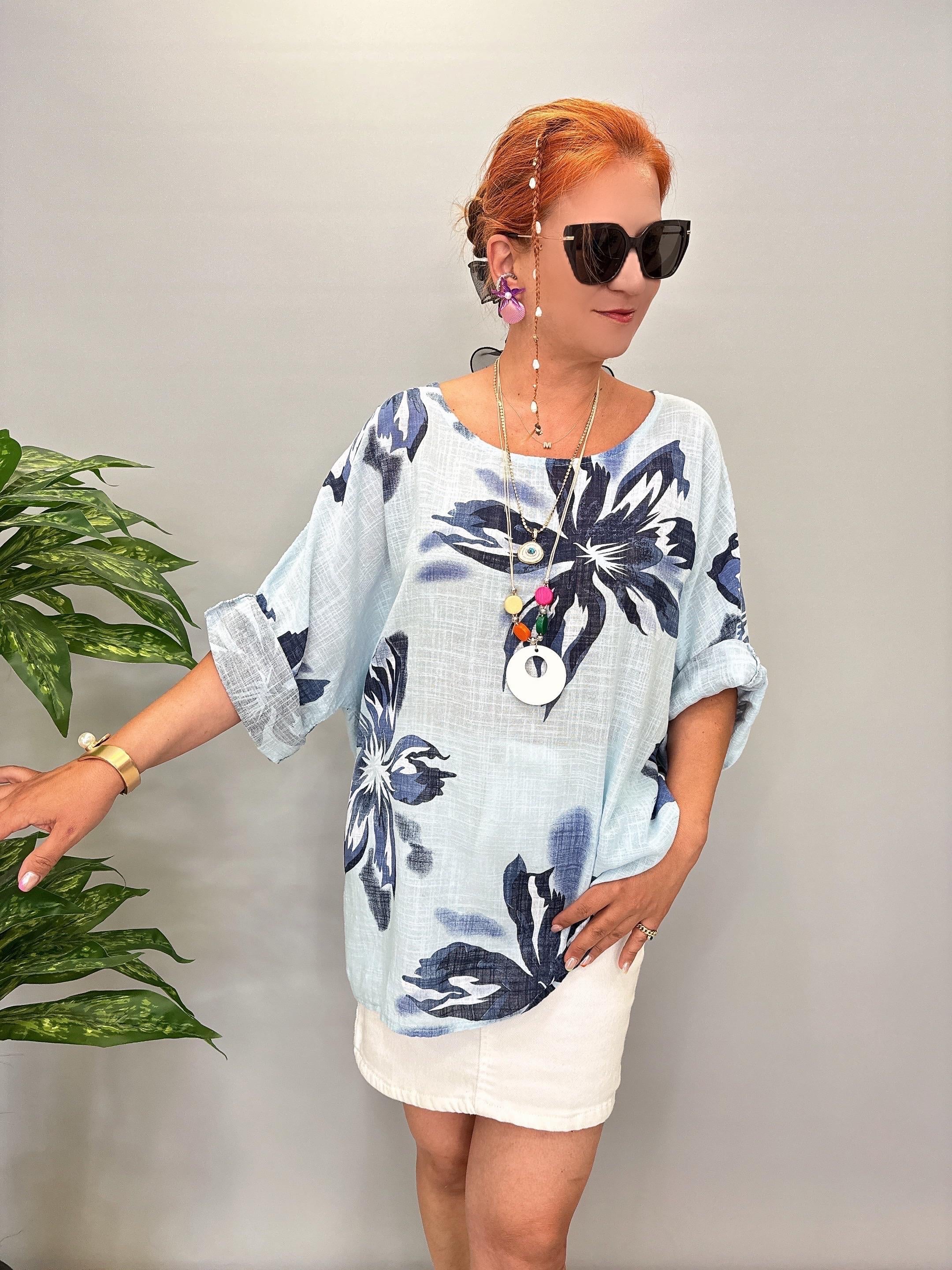 3838 Pamuklu Bluz Bebe Mavi