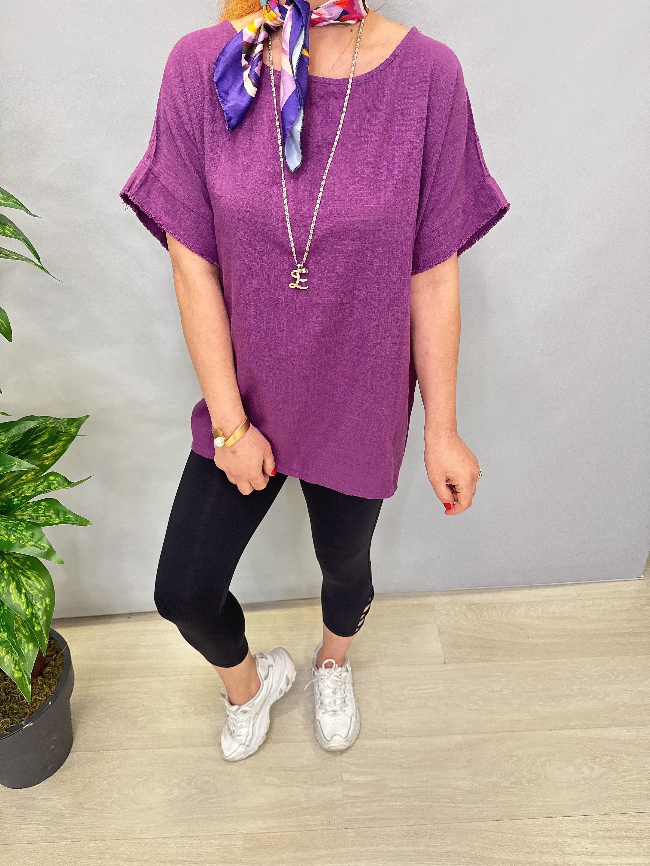 MNS 4020 PAMUKLU BLUZ MOR