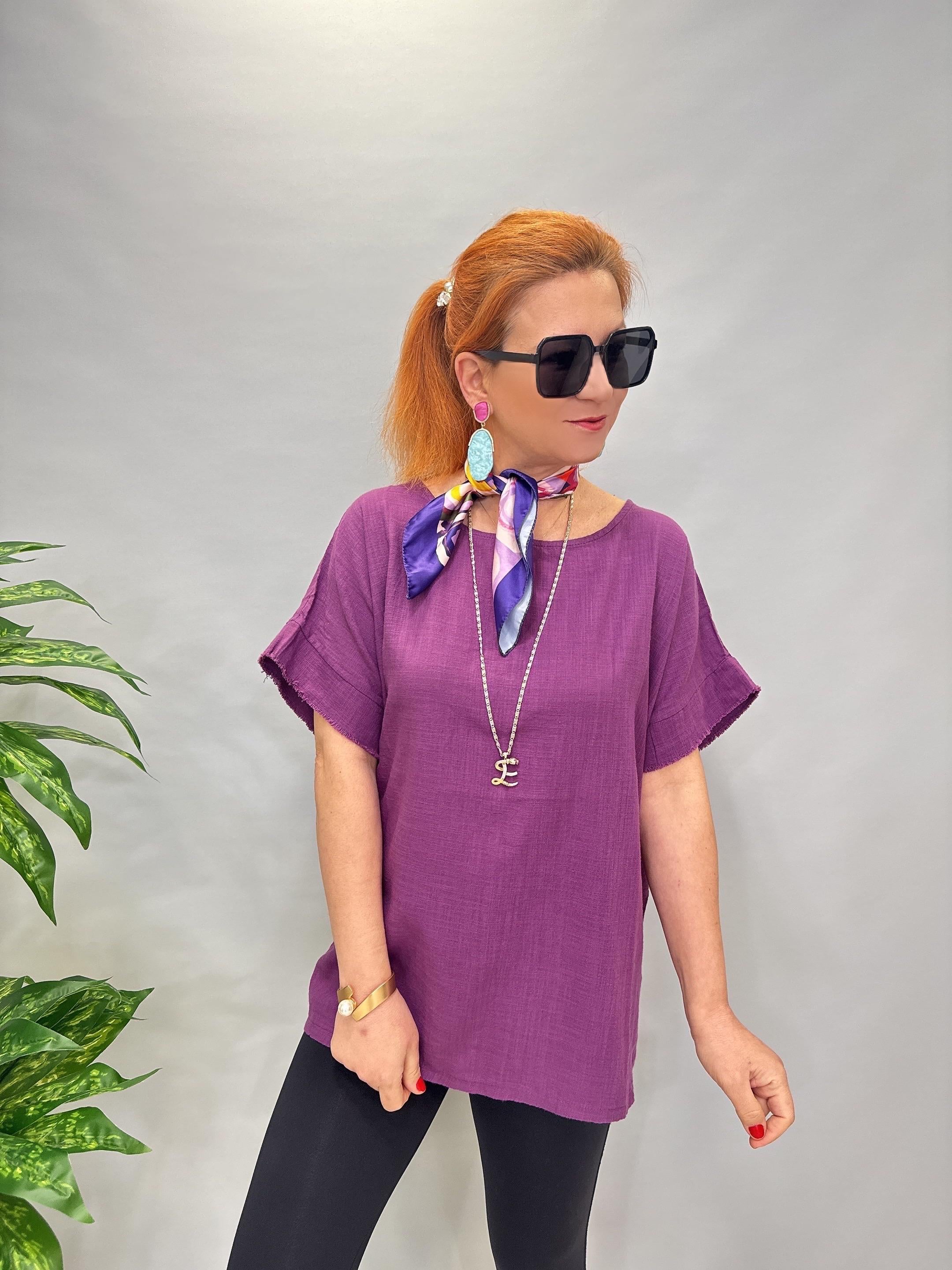 MNS 4020 PAMUKLU BLUZ MOR