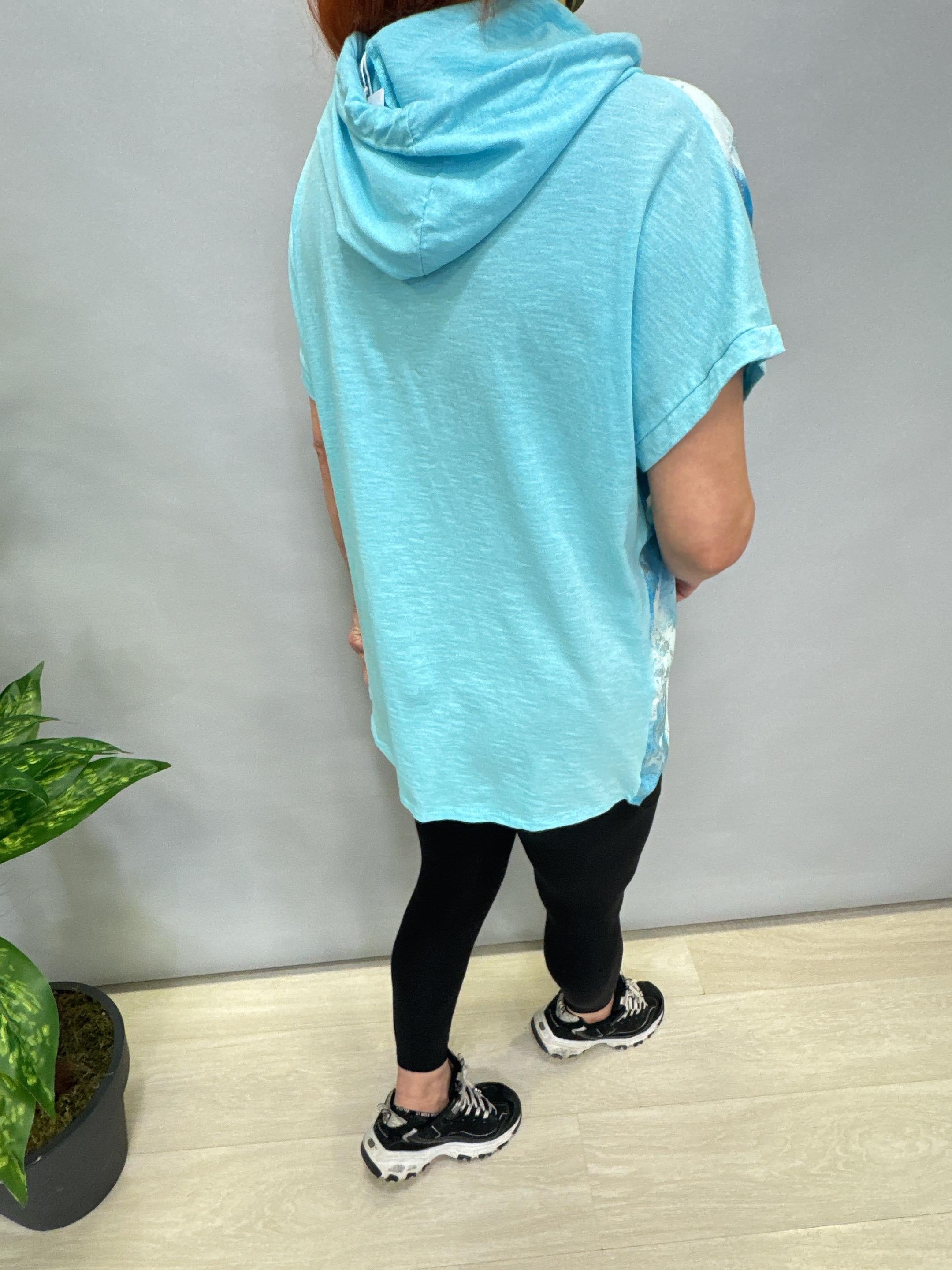 MNS 41085 İTALYAN PAYET DETAY BLUZ MAVİ