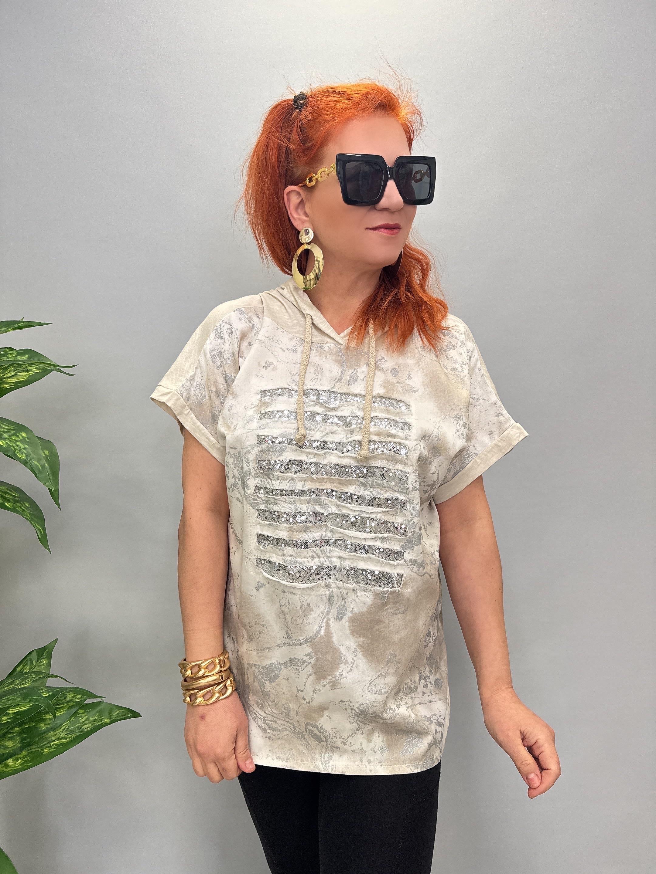 MNS 41085 İTALYAN PAYET DETAY BLUZ TAŞ