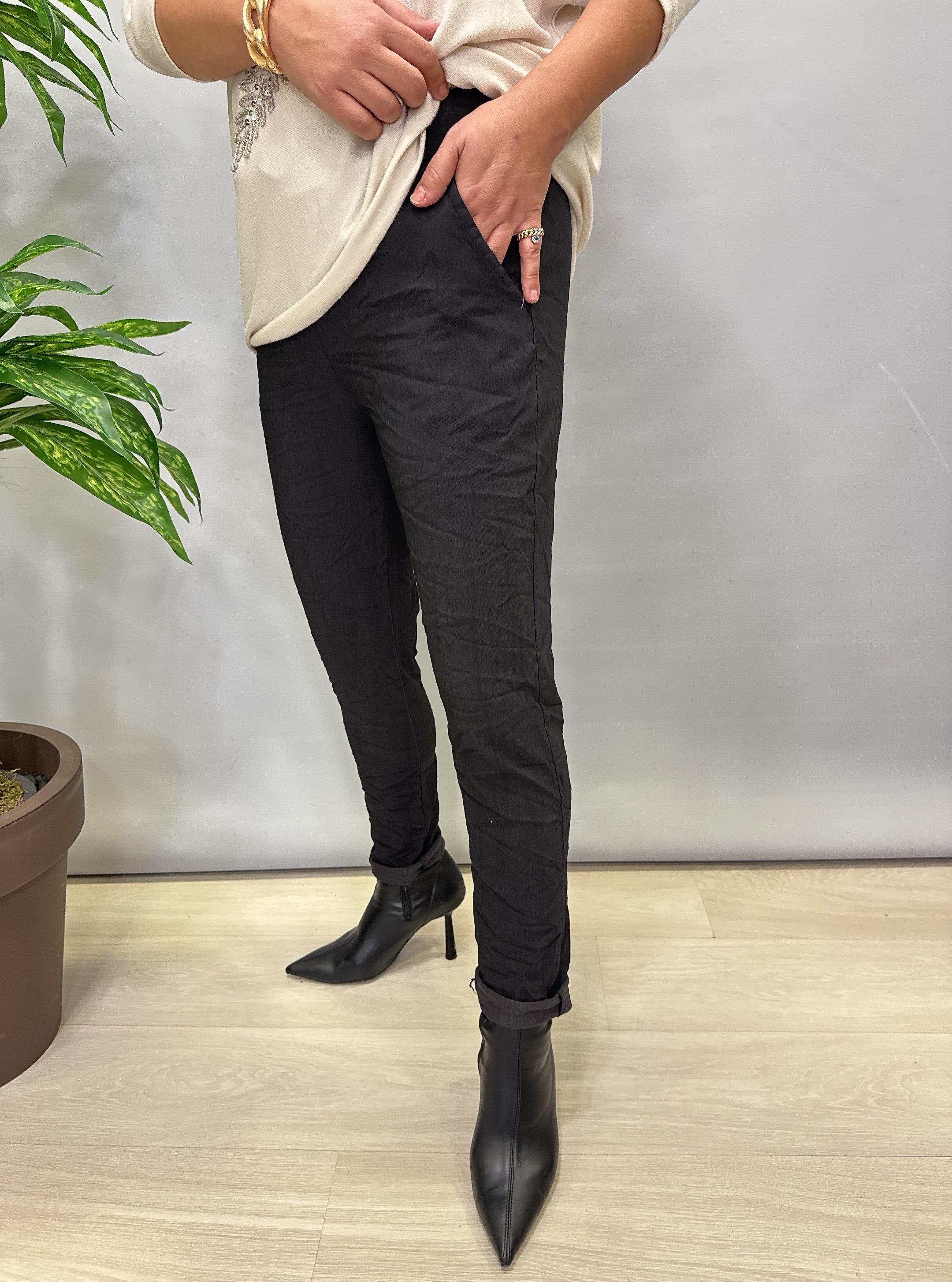 4140  Italyan Full Likralı Pantolon Soluk Siyah