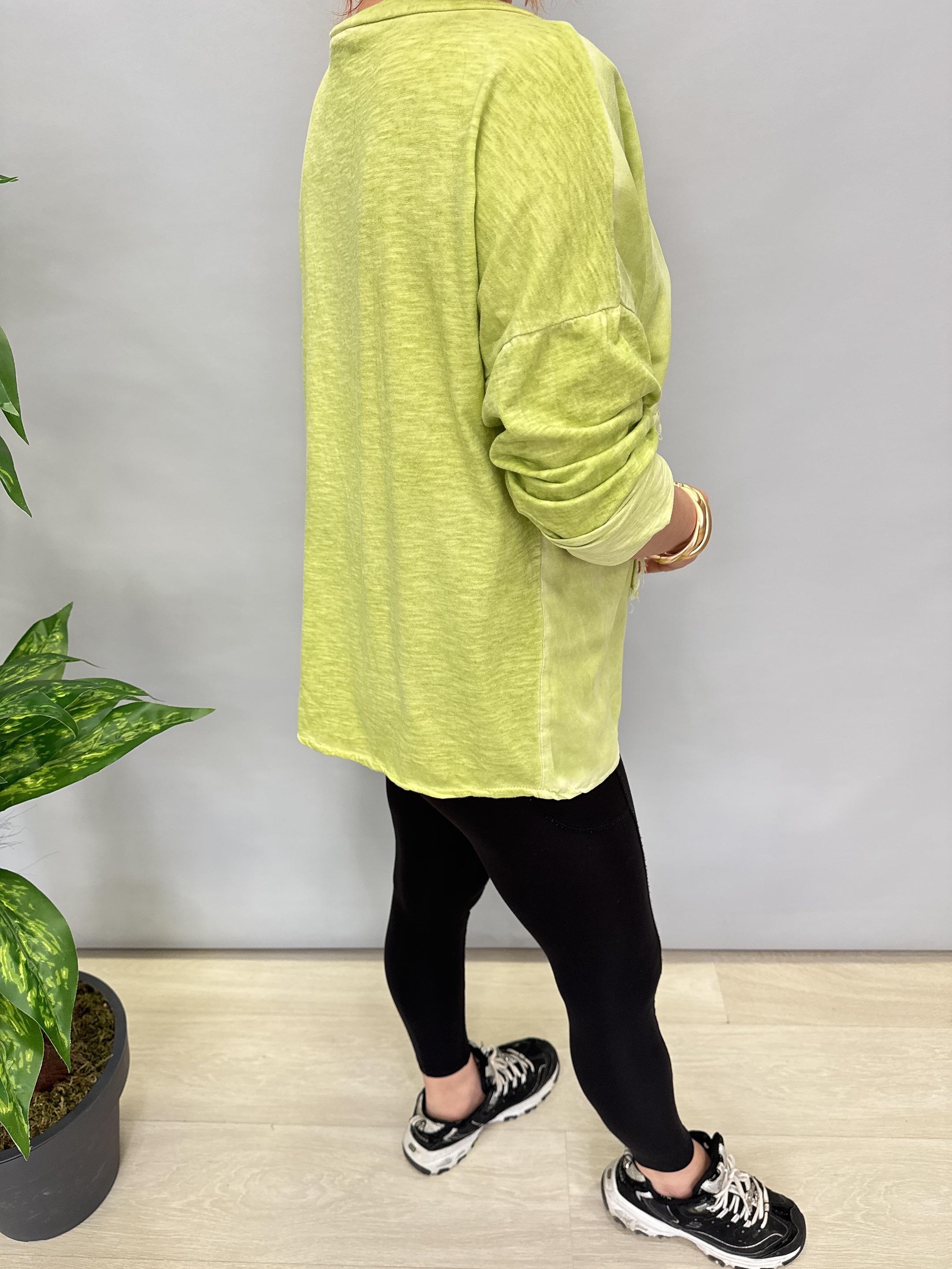 MNS 41728 İTALYAN BLUZ AÇIK YEŞİL