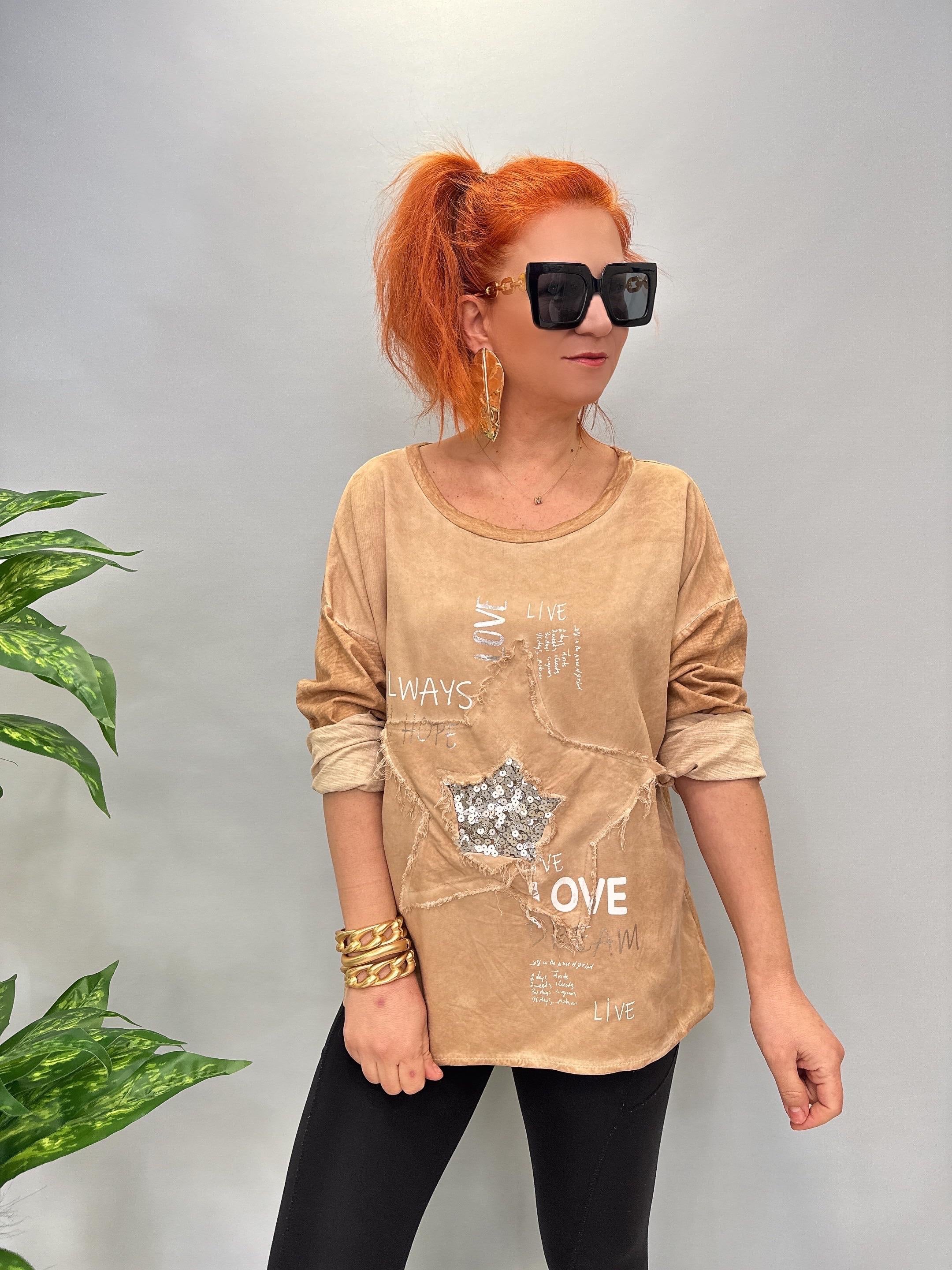 MNS 41728 İTALYAN BLUZ KAHVE