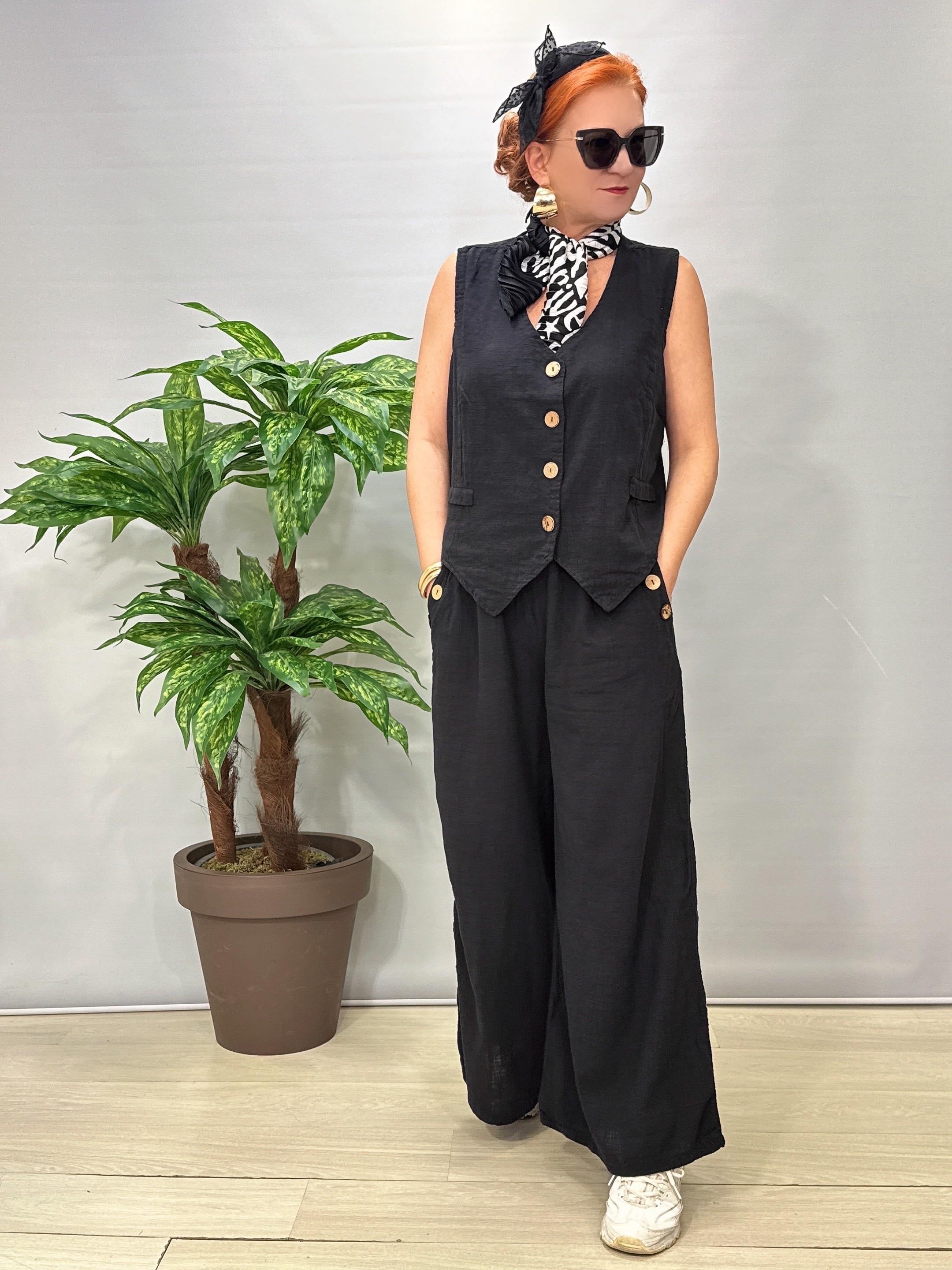 4570 Pamuklu Pantolon Siyah