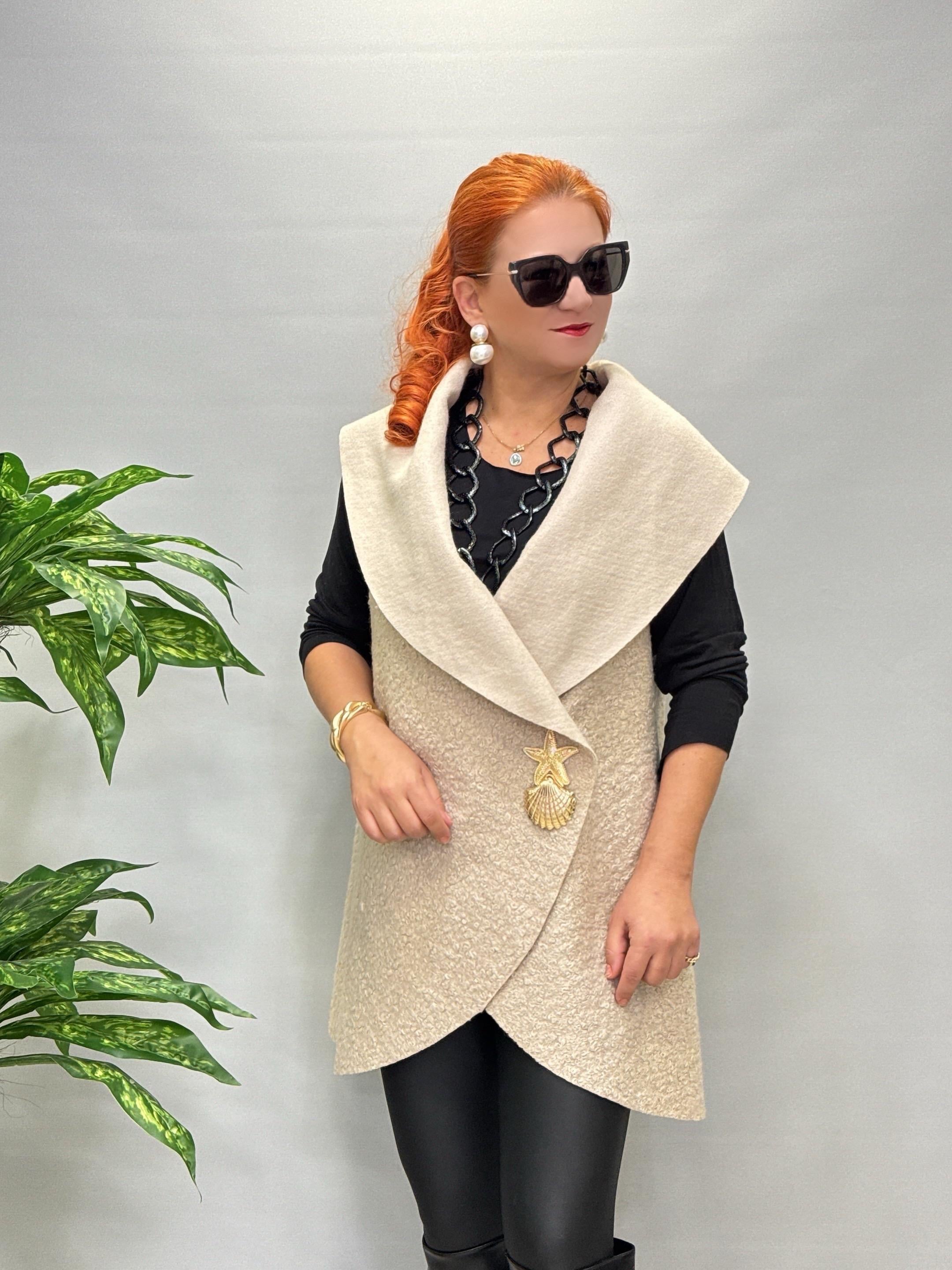 4577 Tasarım Buklet Yelek Taş 