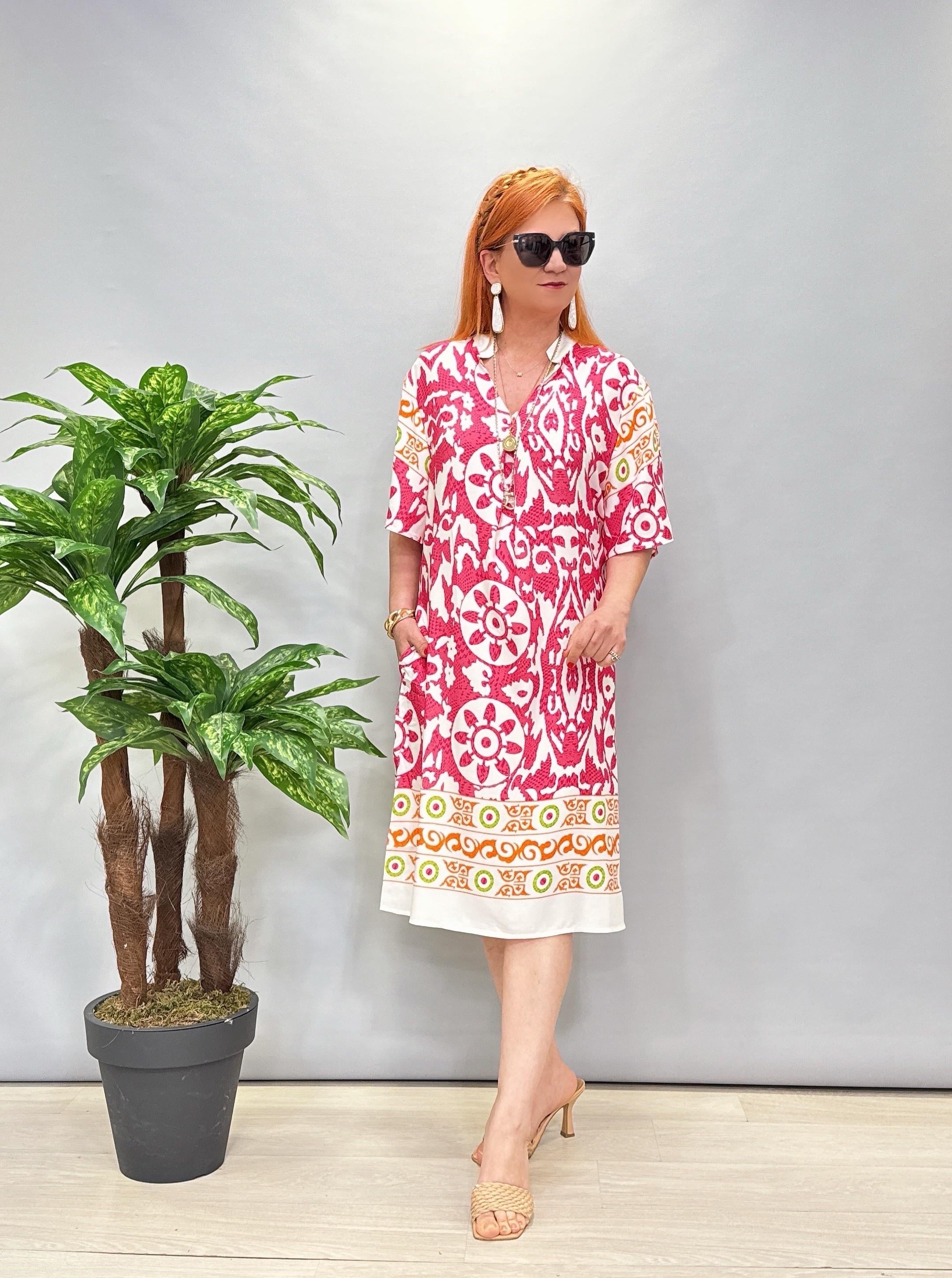 5022 Pamuklu Viskon Elbise