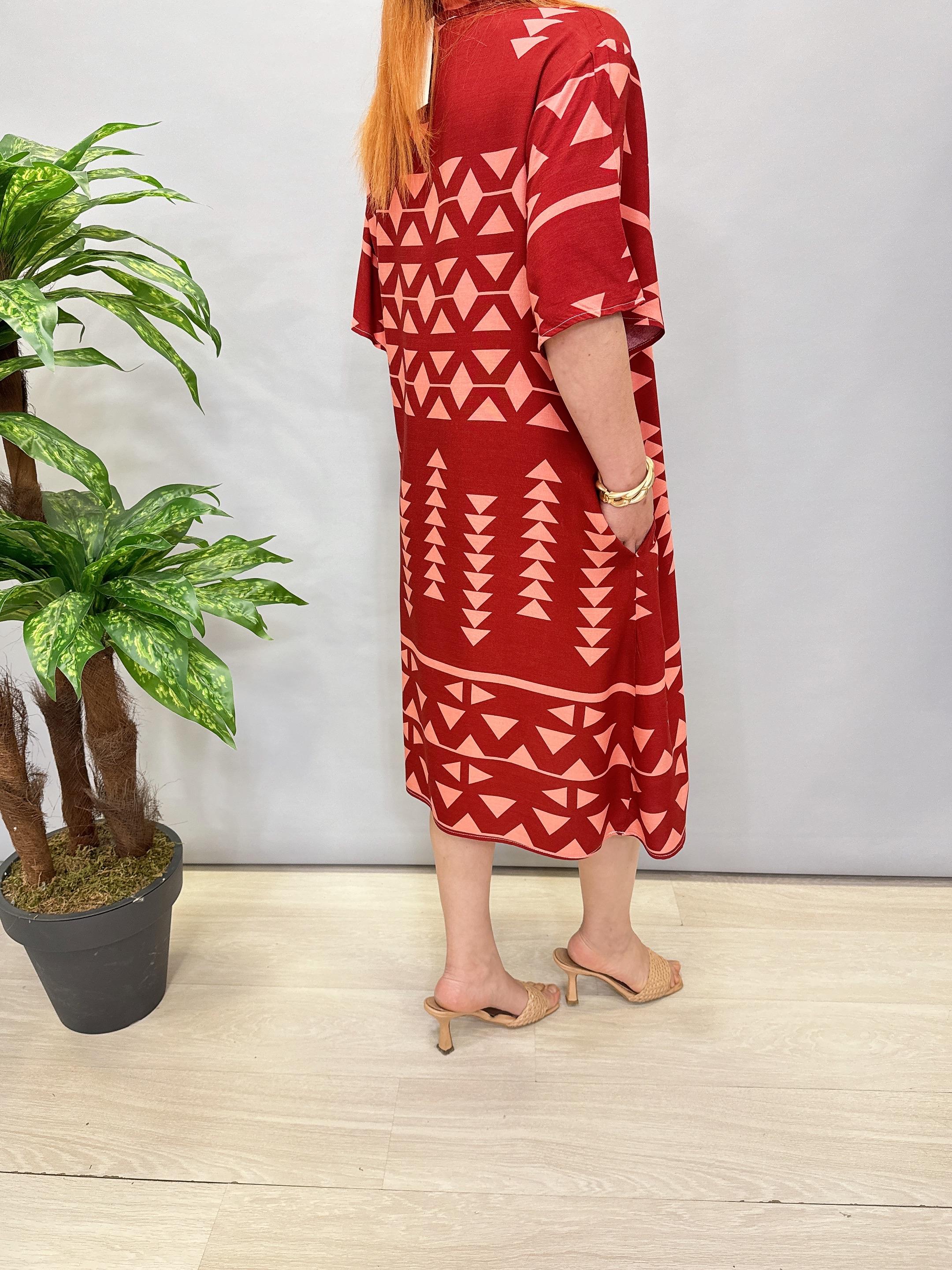 5022 Pamuklu Viskon Elbise