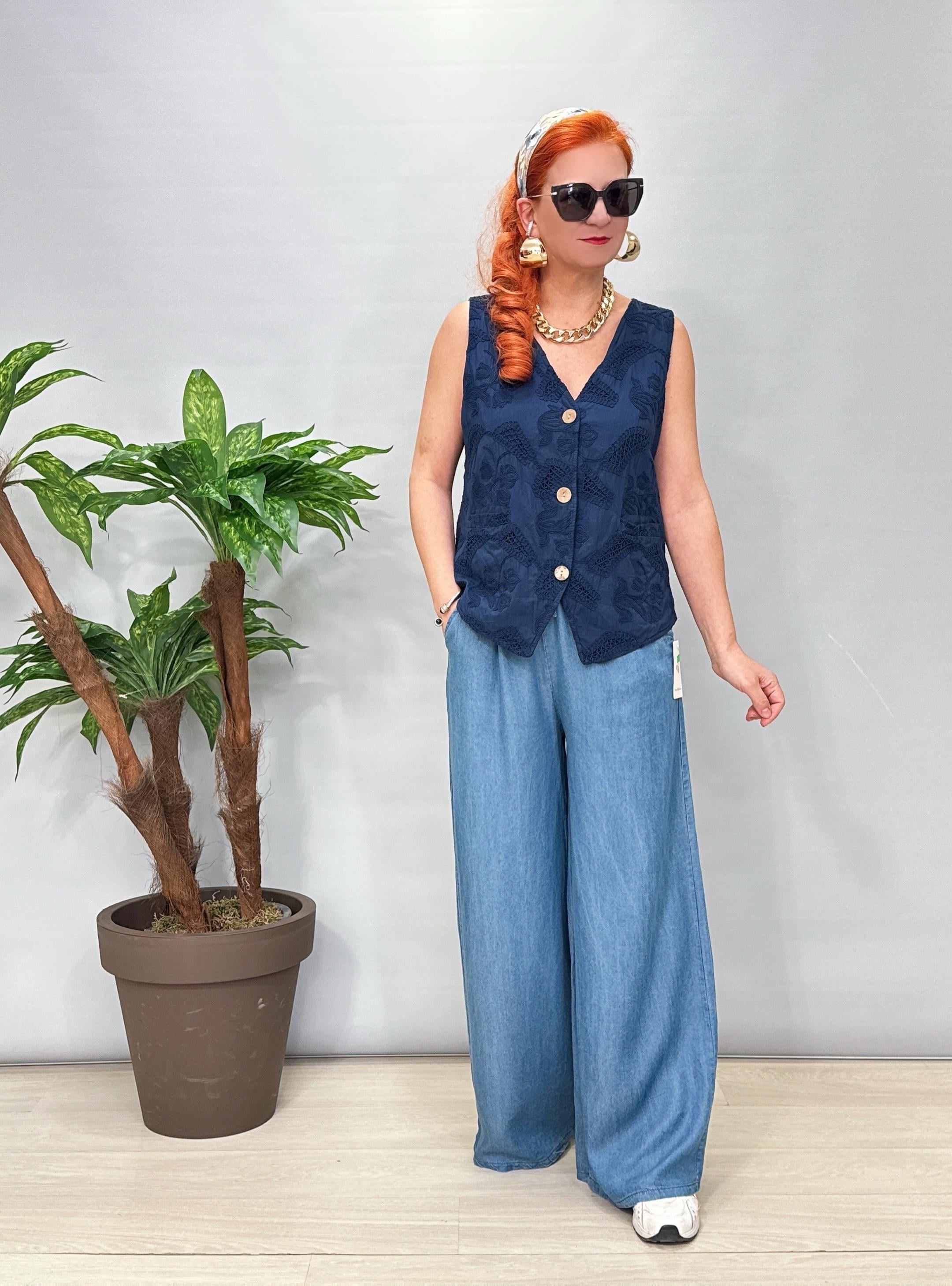 5030 Tencel Pantolon Açık Mavi 