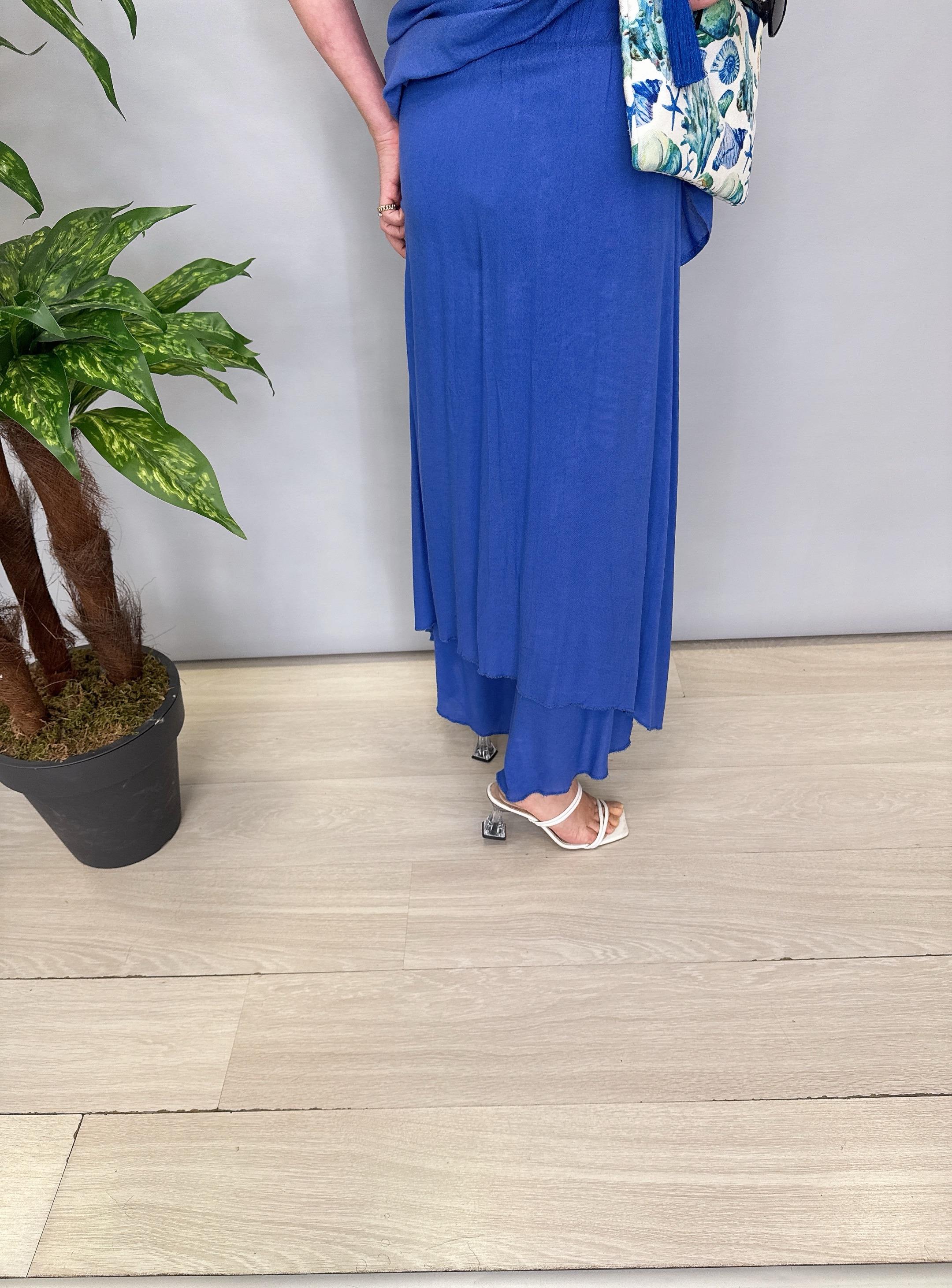 5041 TASARIM PANTOLON SAKS MAVİ