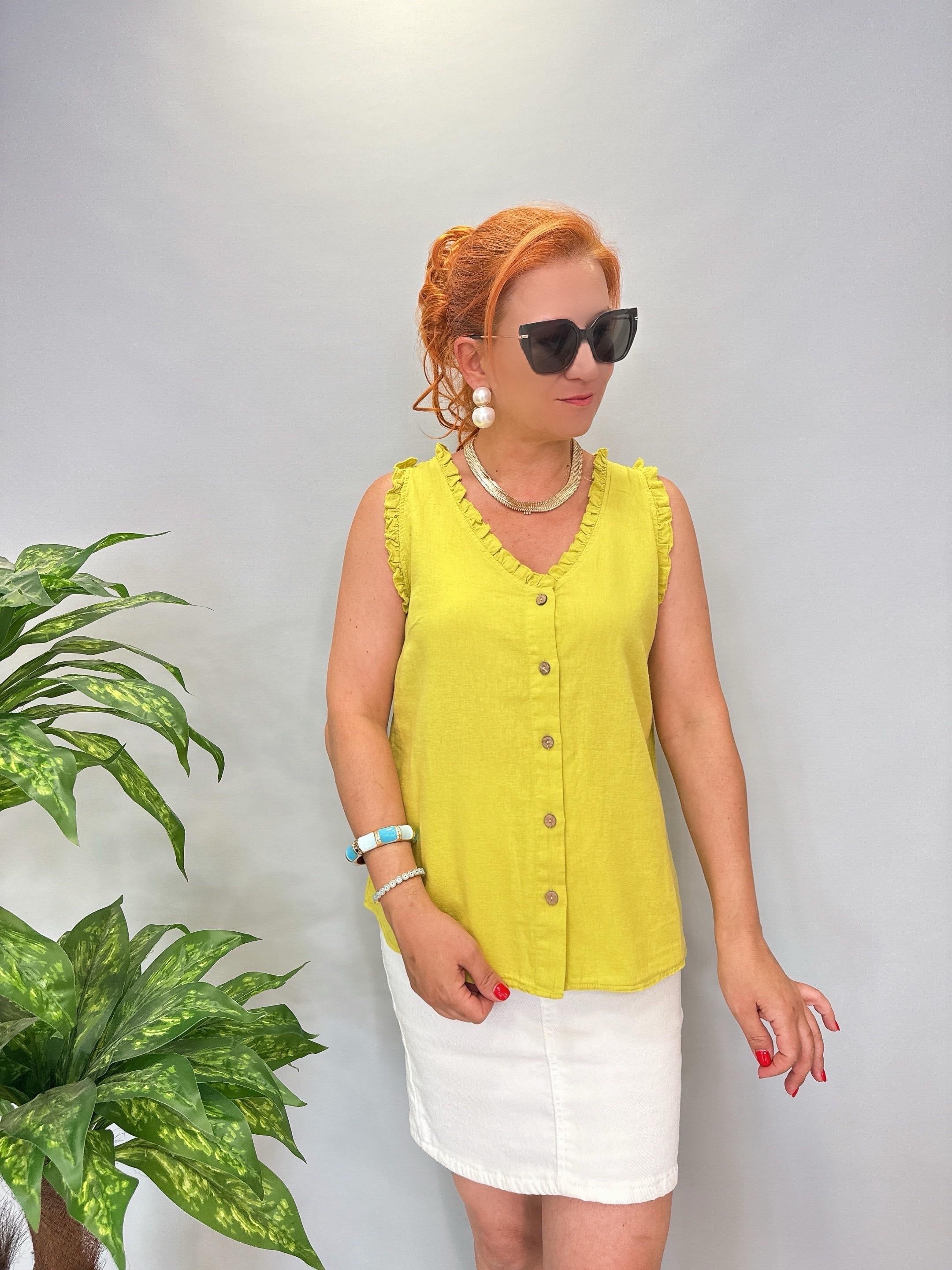 5521 Pamuklu Bluz Yeşil Tonu