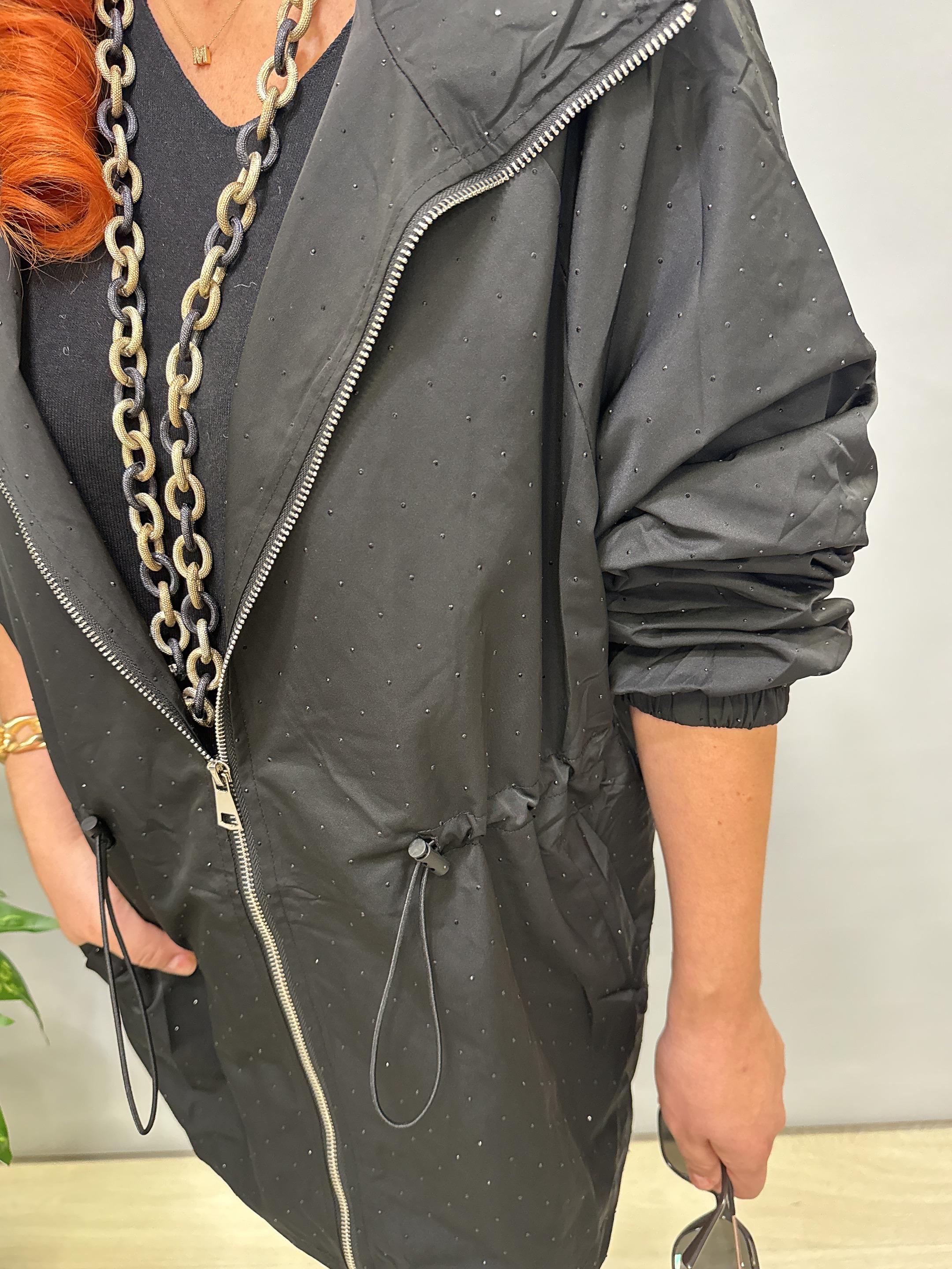 5541 Yağmurluk Trenç Ceket Sİyah