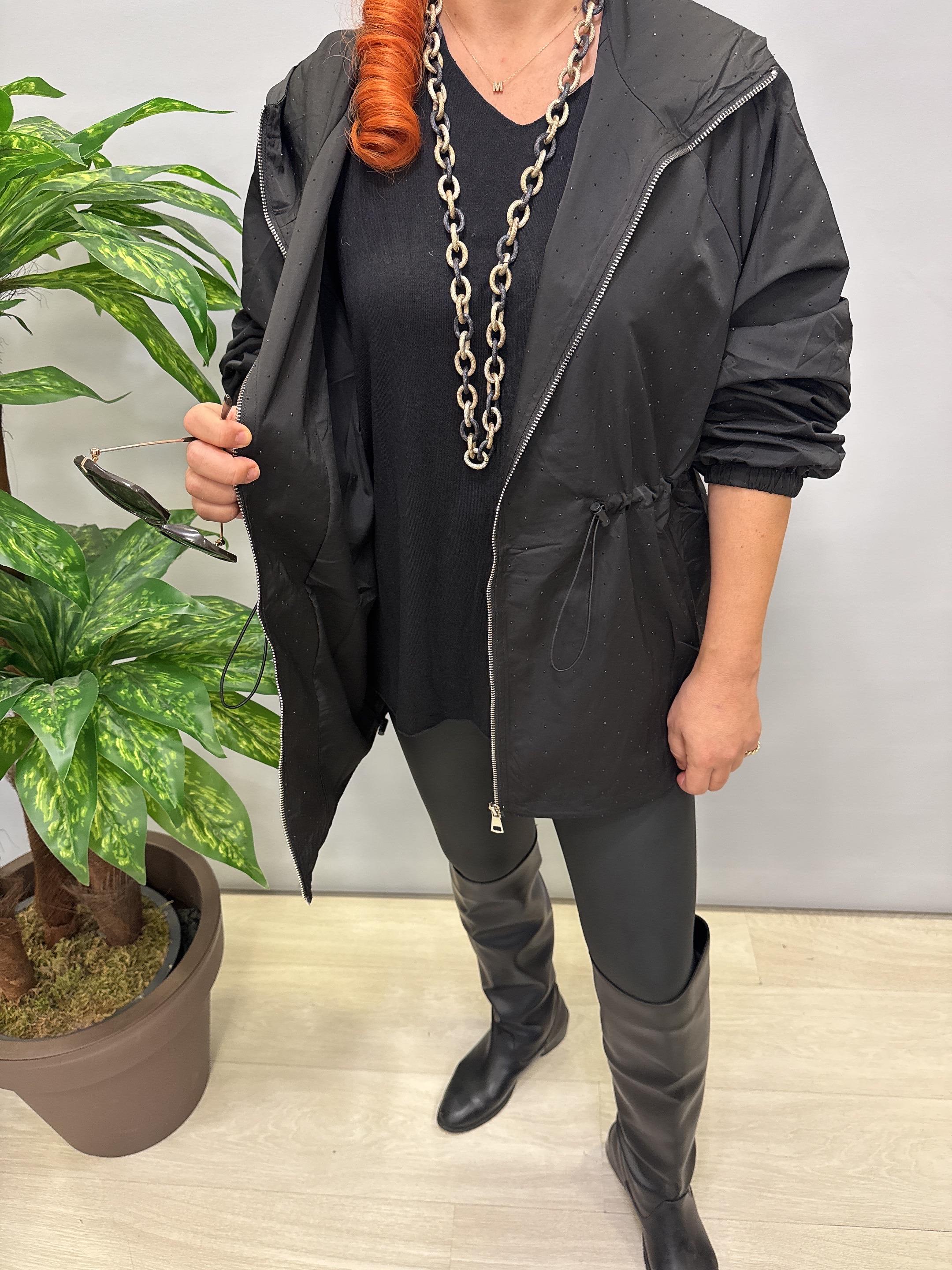 5541 Yağmurluk Trenç Ceket Sİyah