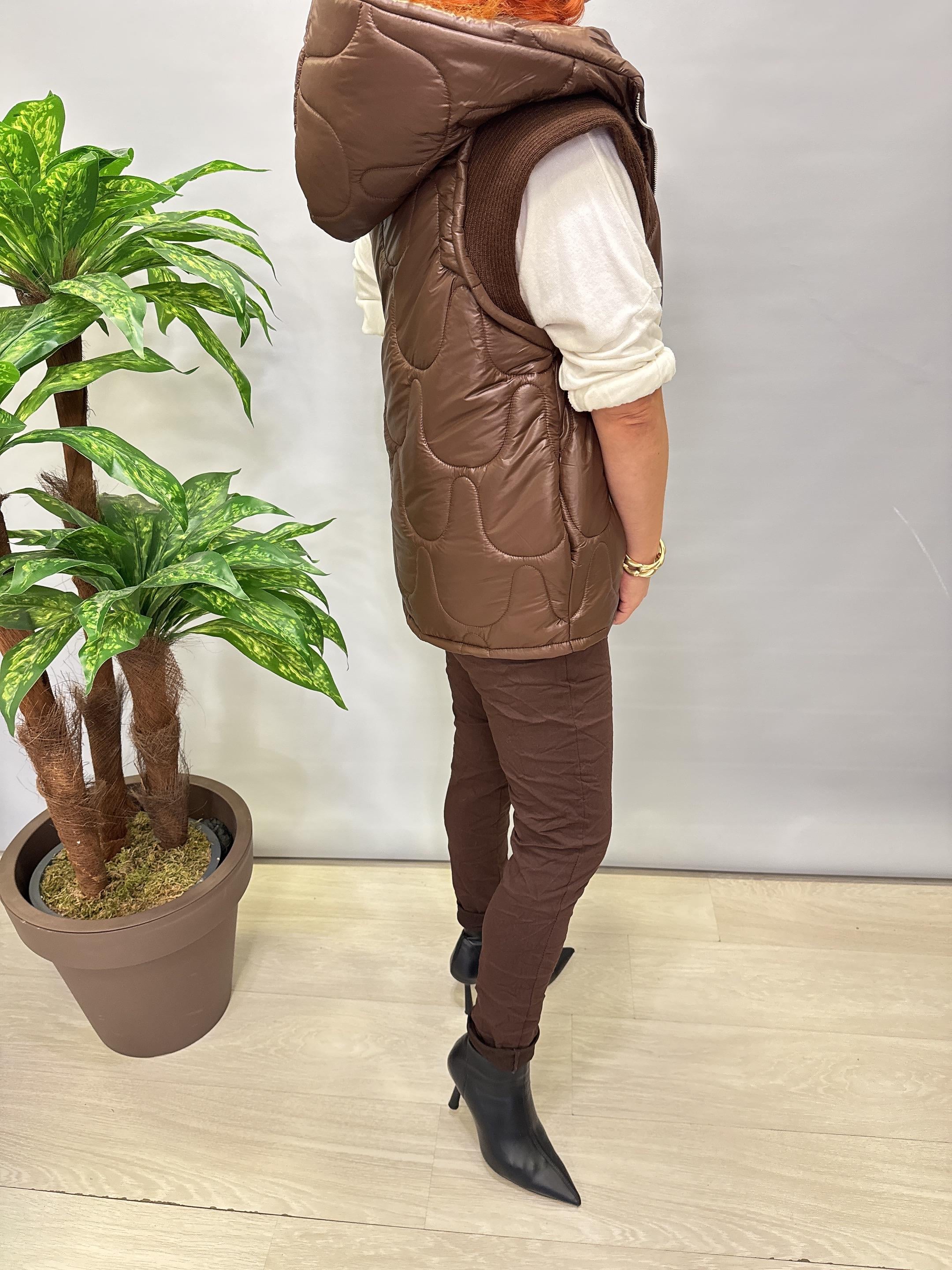 6345 Şişme Yelek Acı Kahve 