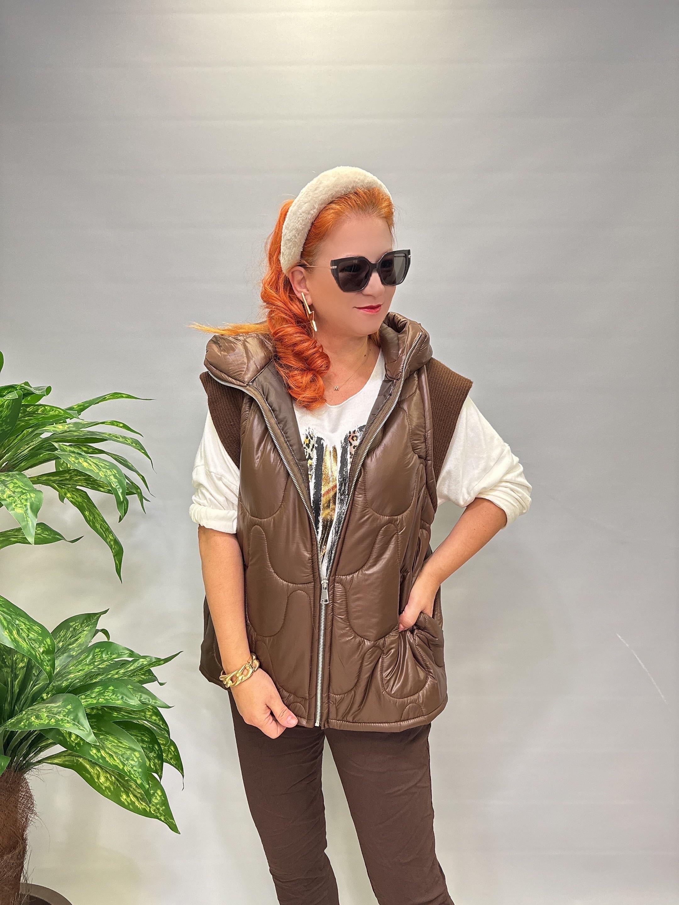 6345 Şişme Yelek Acı Kahve 