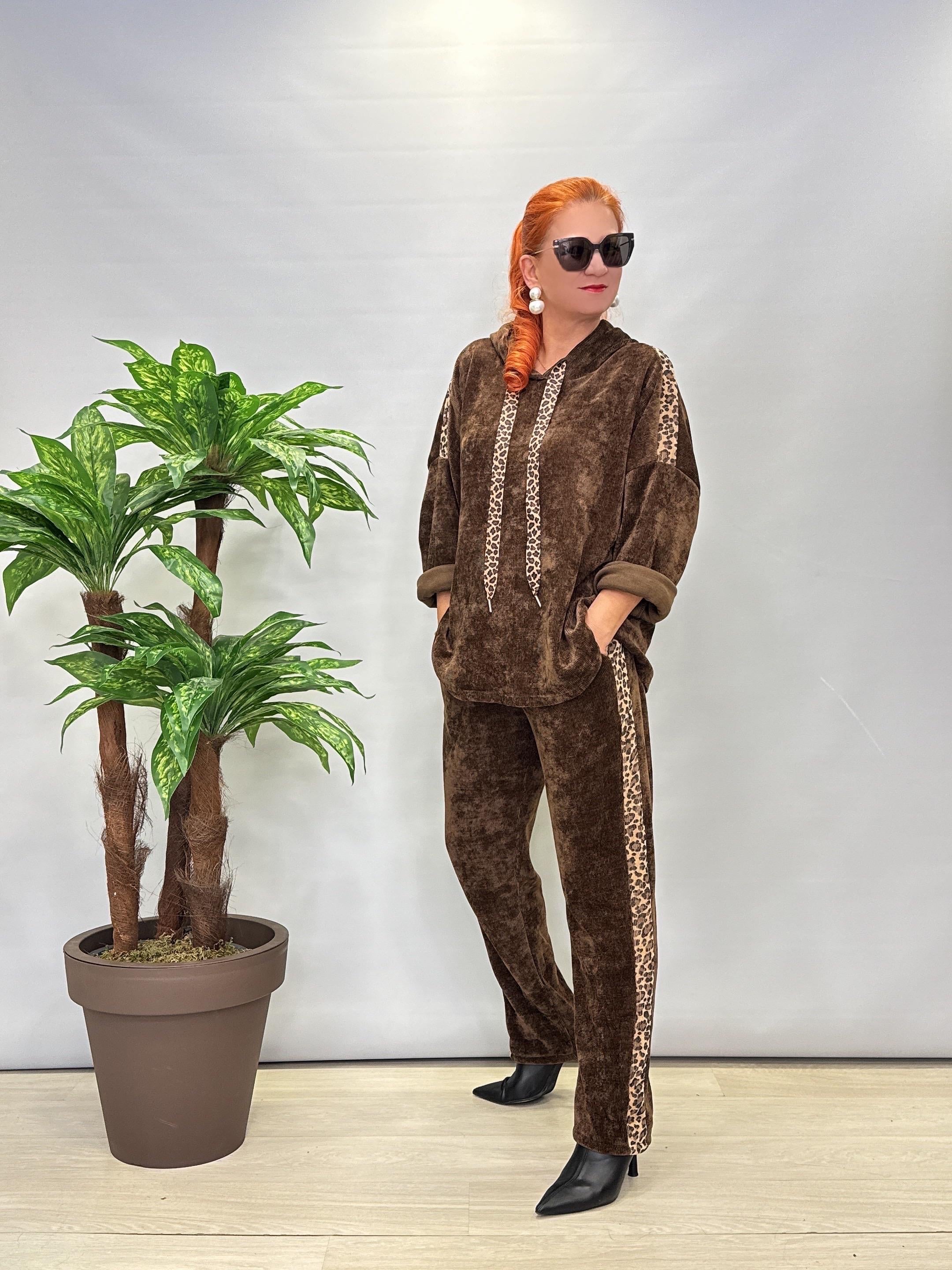 6578 Şönil Kadife Takım Acı Kahve 