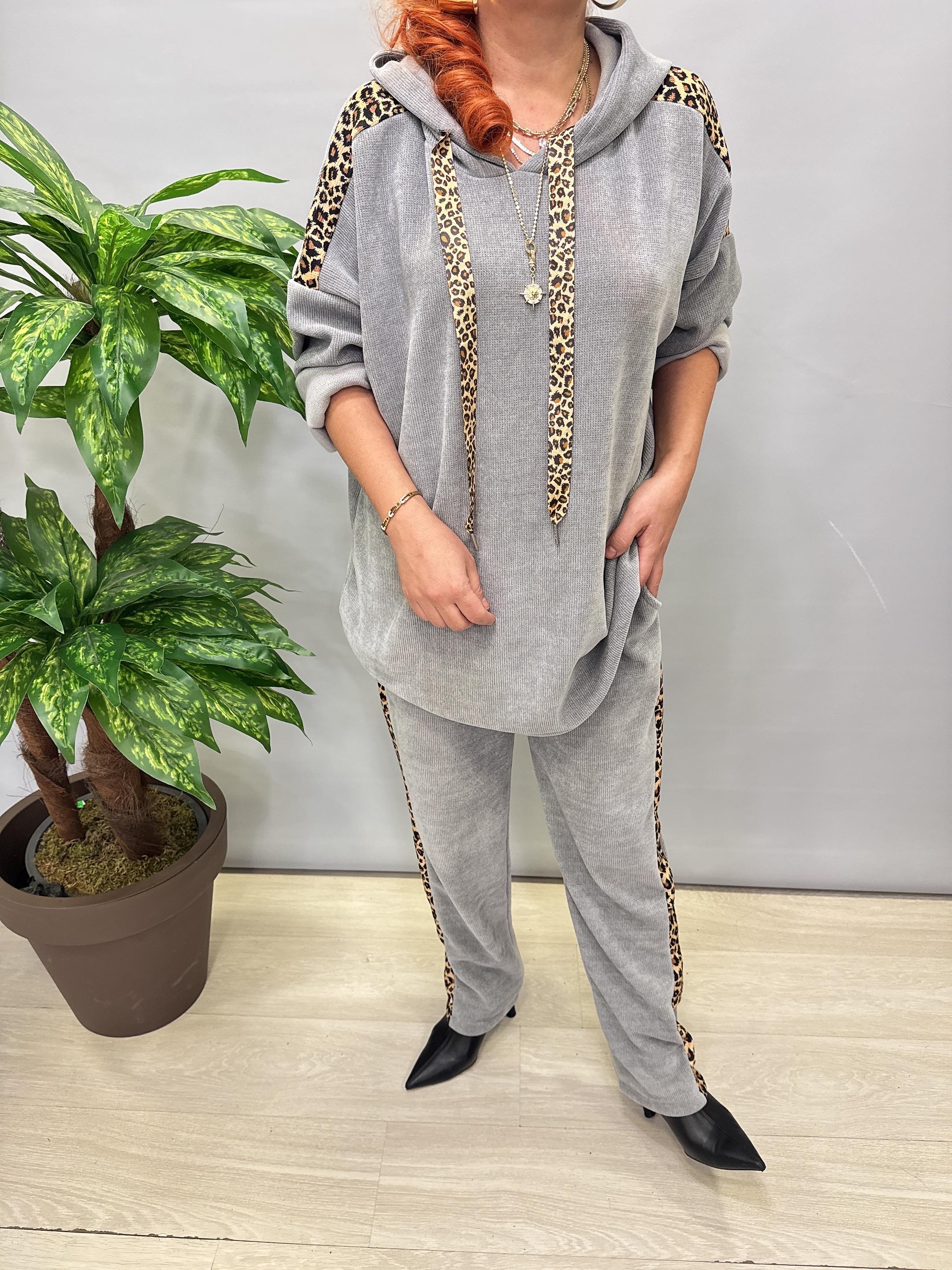 6578 Şönil Kadife Takım Gri