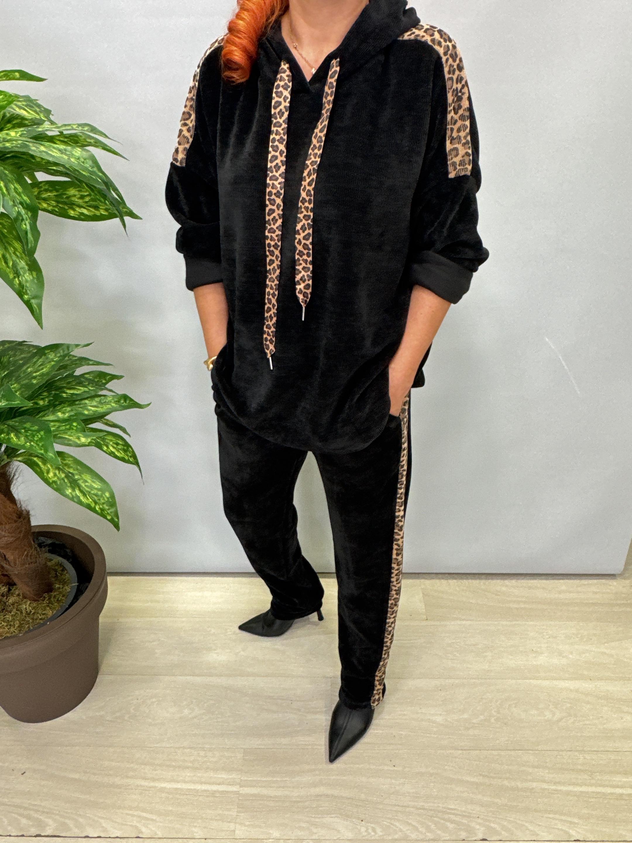 6578 Şönil Kadife Takım Siyah