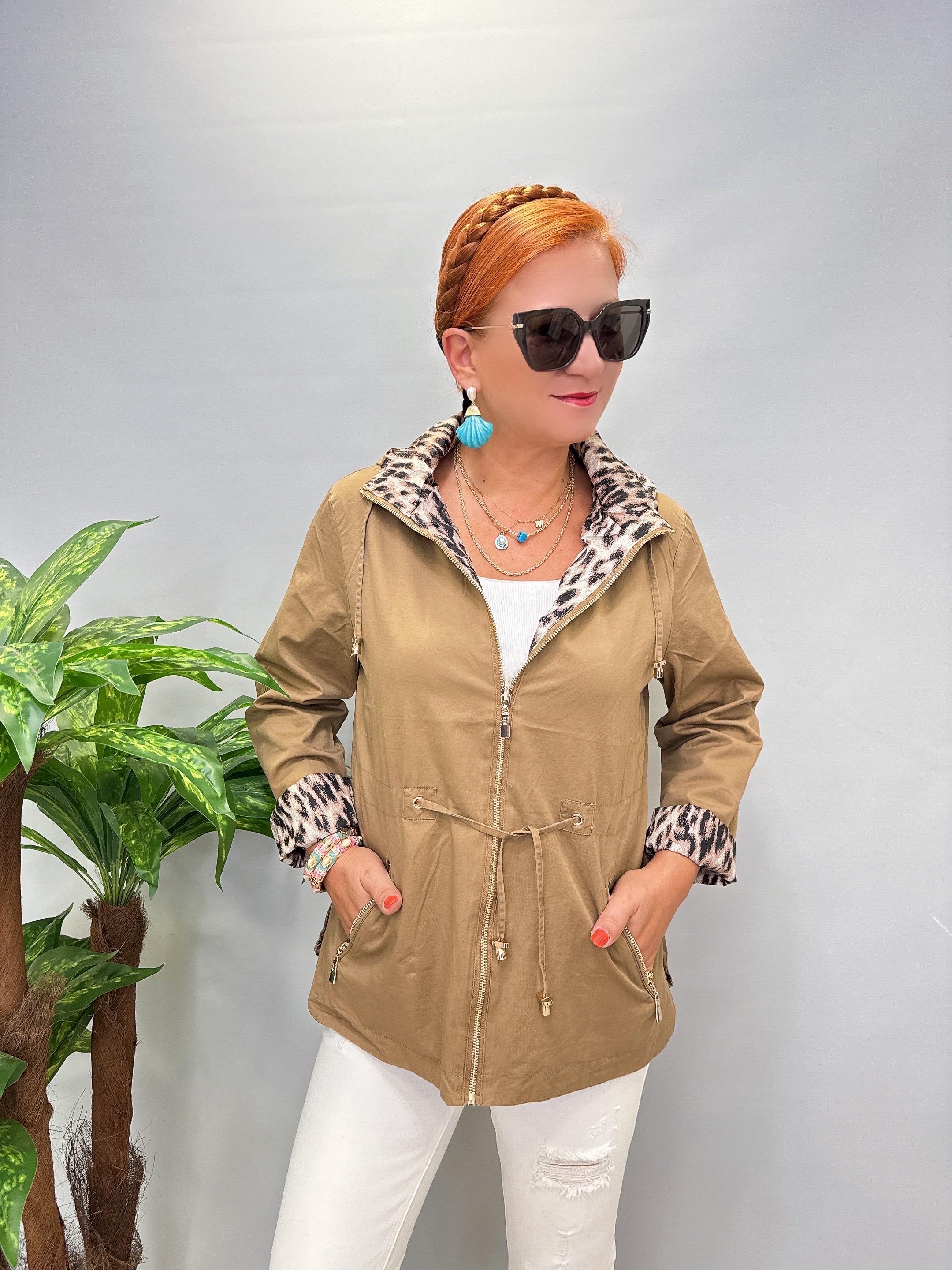 6640 Trenç Çift Taraflı Ceket Camel