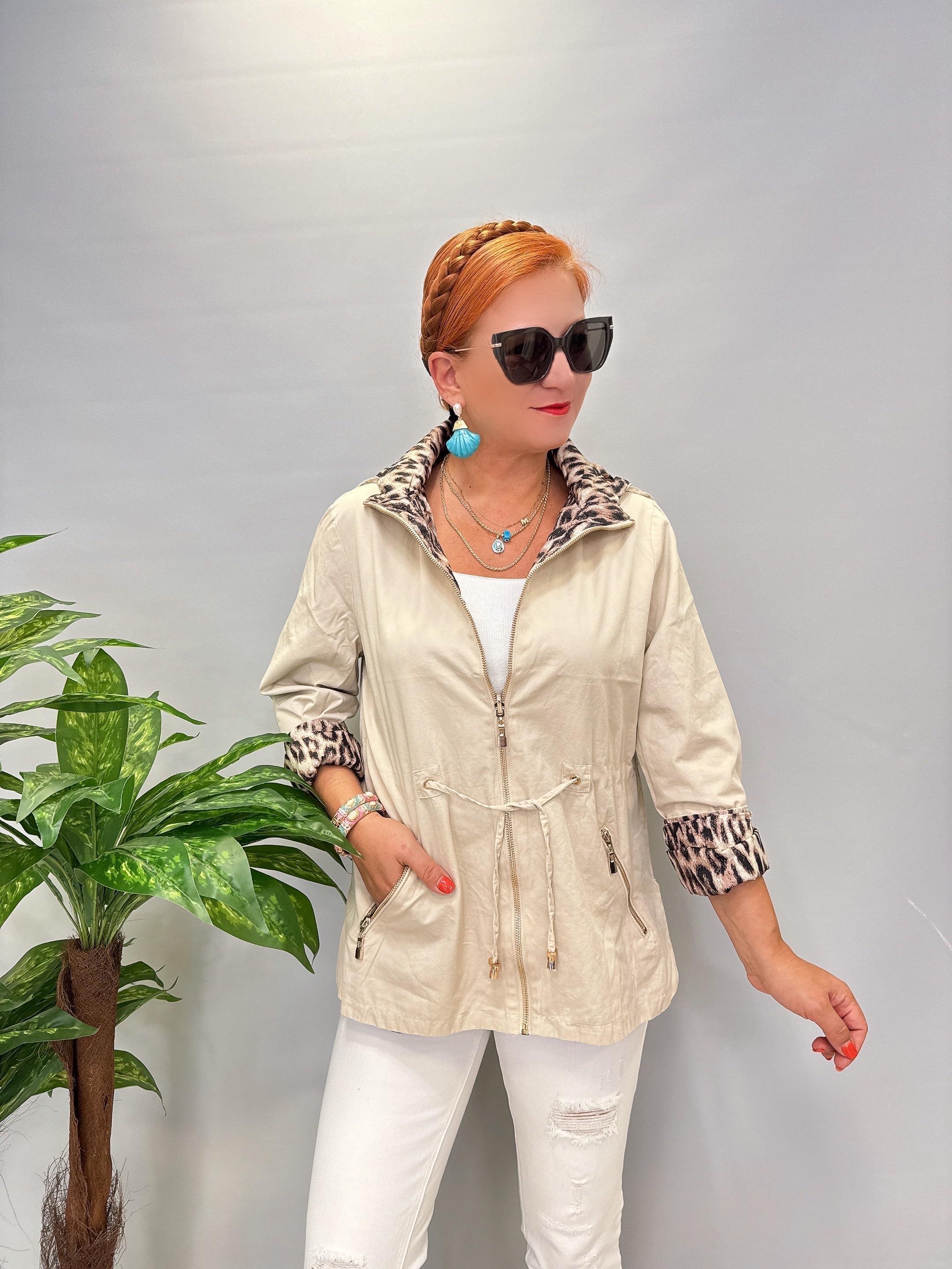 6640 Trenç Çift Taraflı Ceket Taş