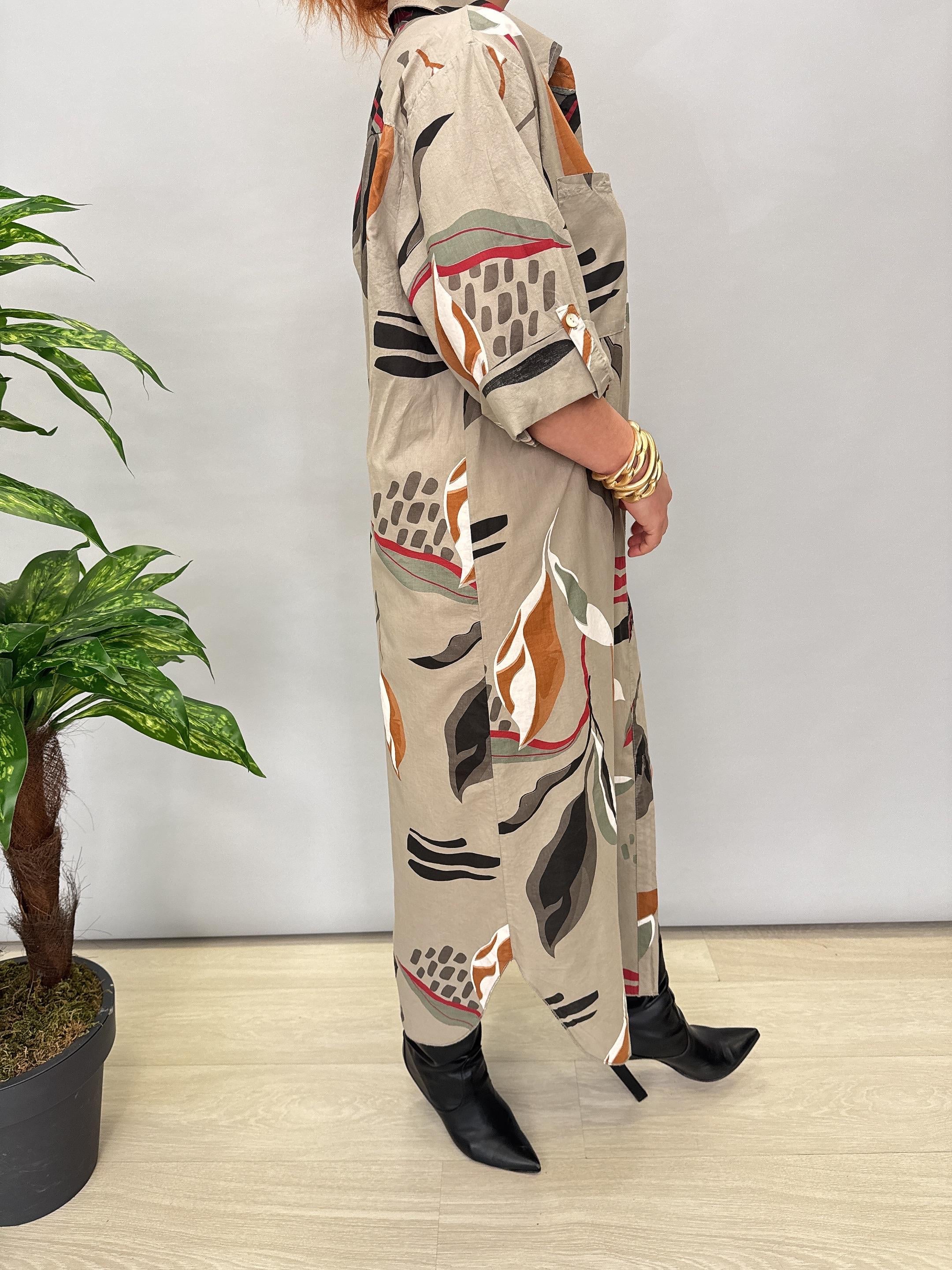 MNS 6645 PAMUKLU GÖMLEK ELBİSE VİZON (KEMER DAHİL DEĞİLDİR)