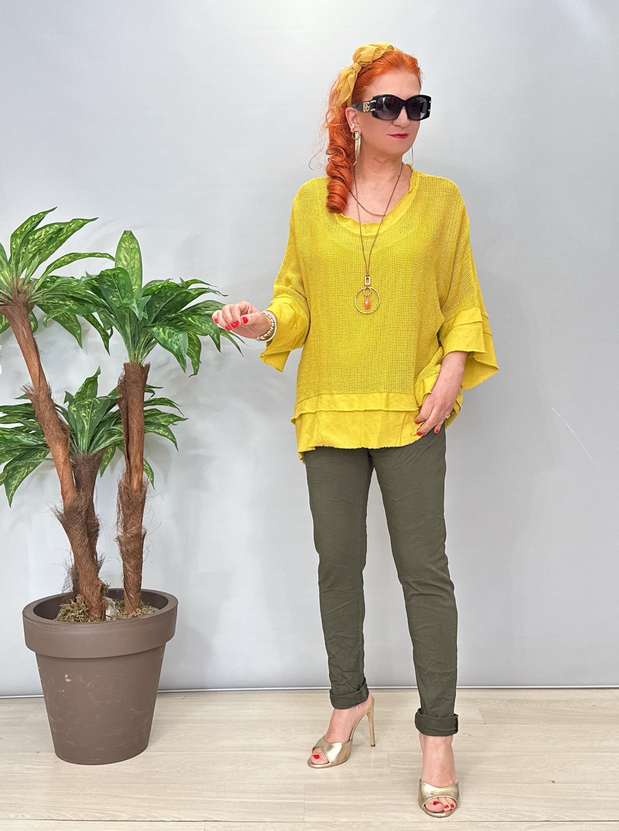 7005 Italyan Pantolon Haki