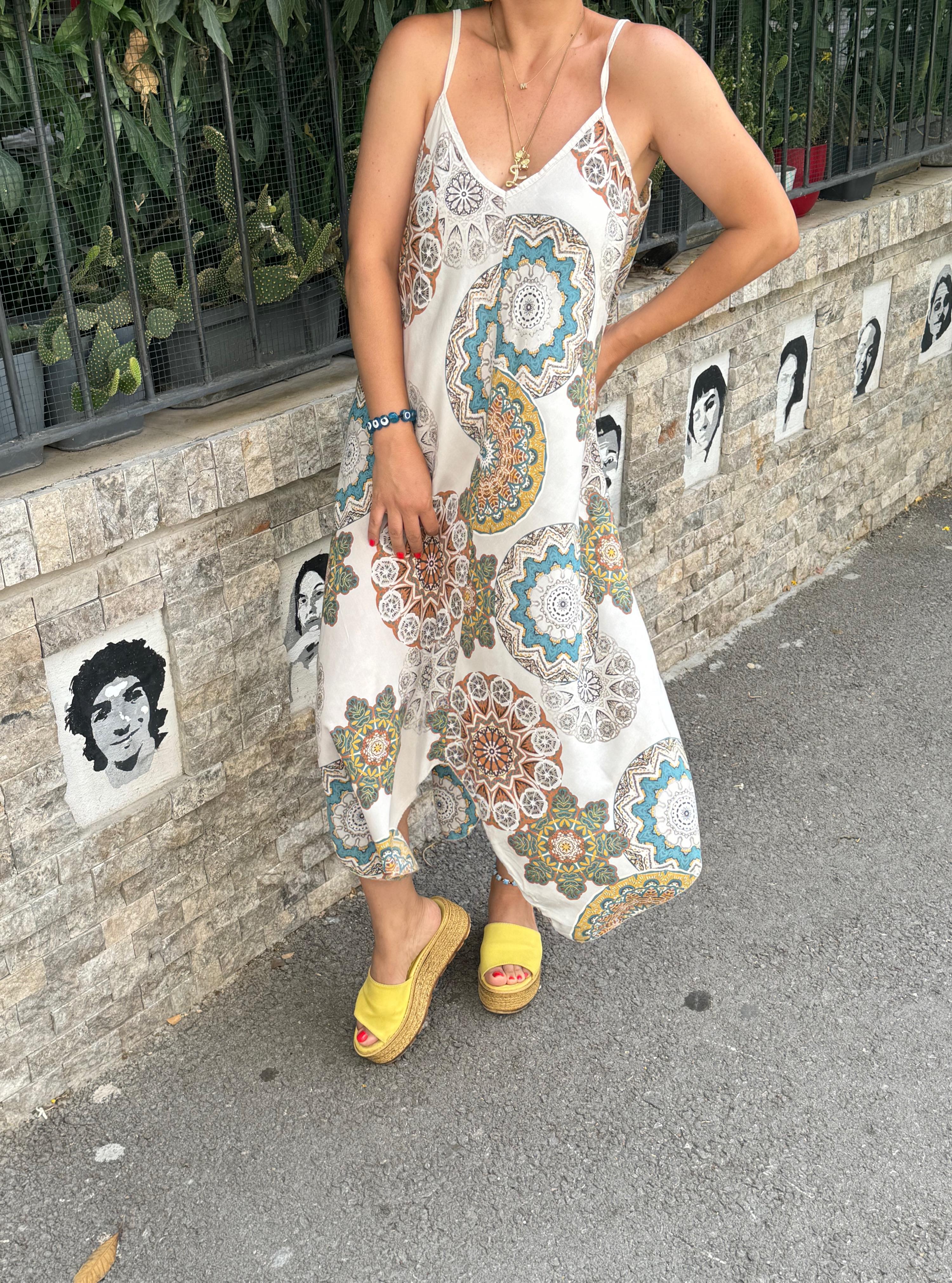 7011 İTHAL PAMUKLU VİSKON  ASİMETRİK ELBİSE 36/44 BEDEN UYUMLUDUR  boyum 1.64