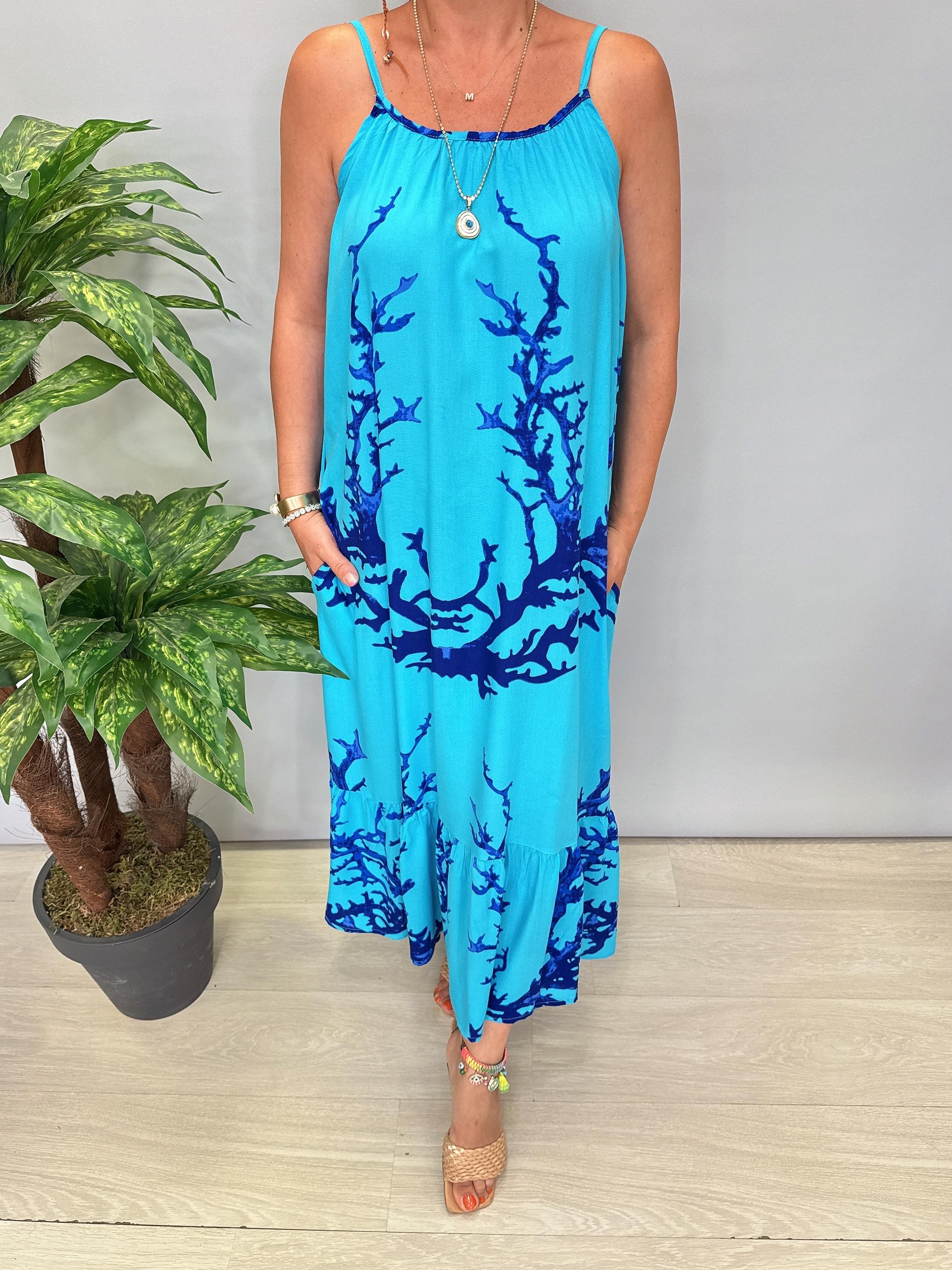 7060 Pamuklu Viskon Elbise 