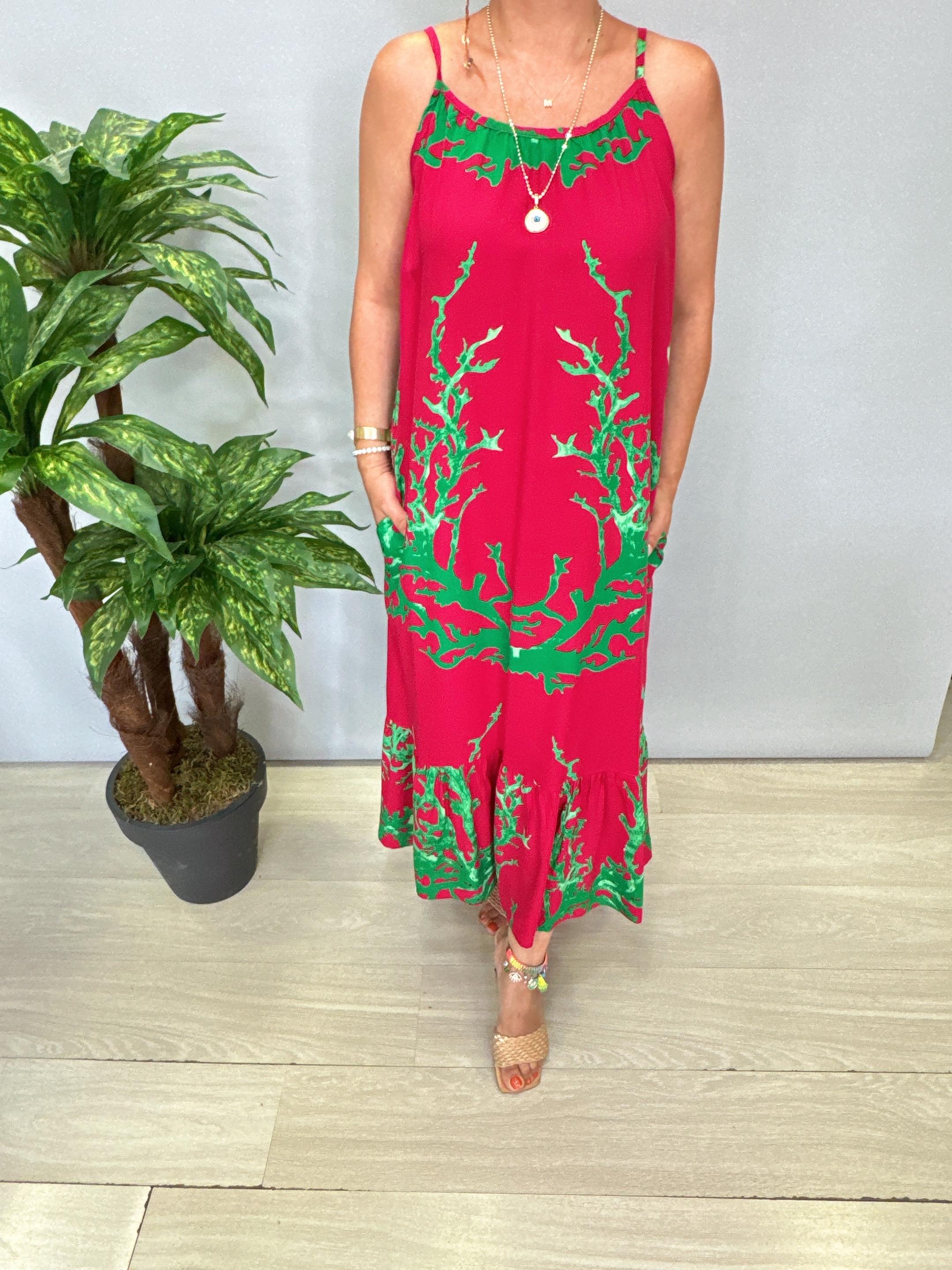 7060 Pamuklu Viskon Elbise 