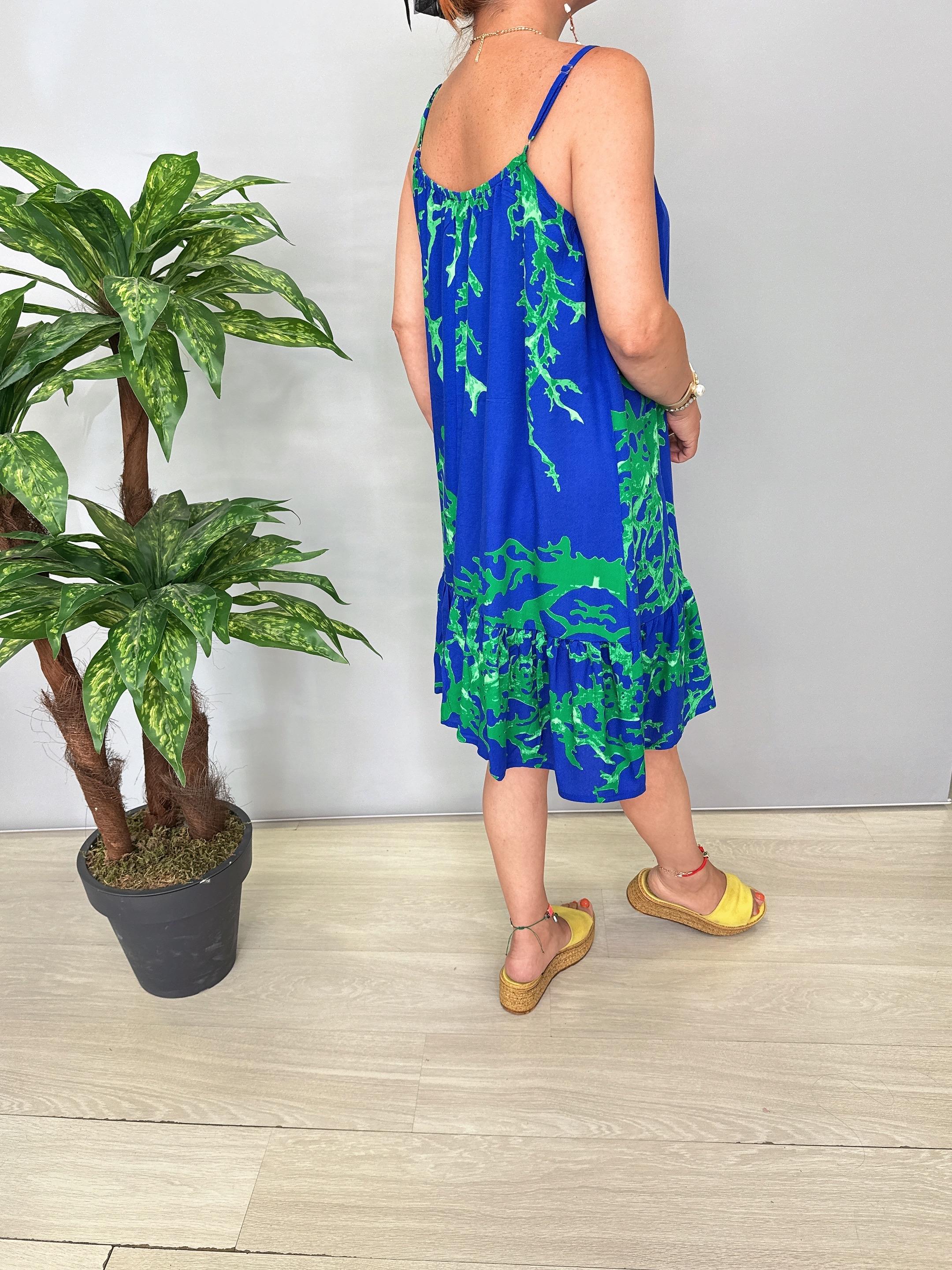 7061 Pamuklu Viskon Elbise 