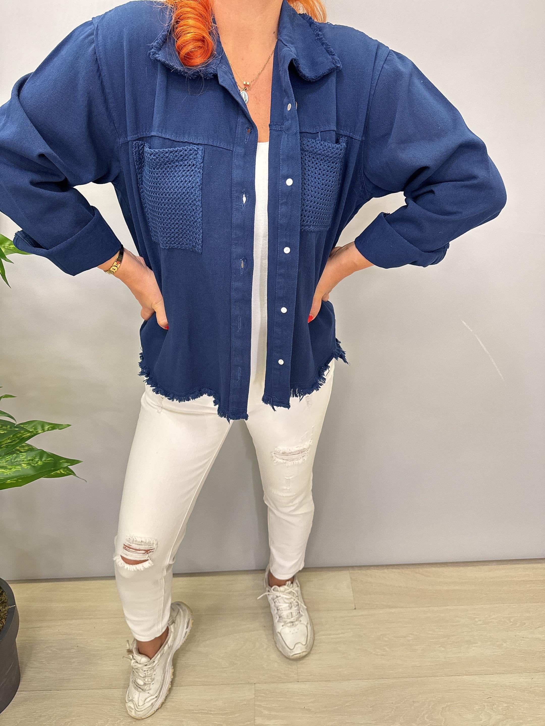 7075 Gabardin Ceket Lacivert 