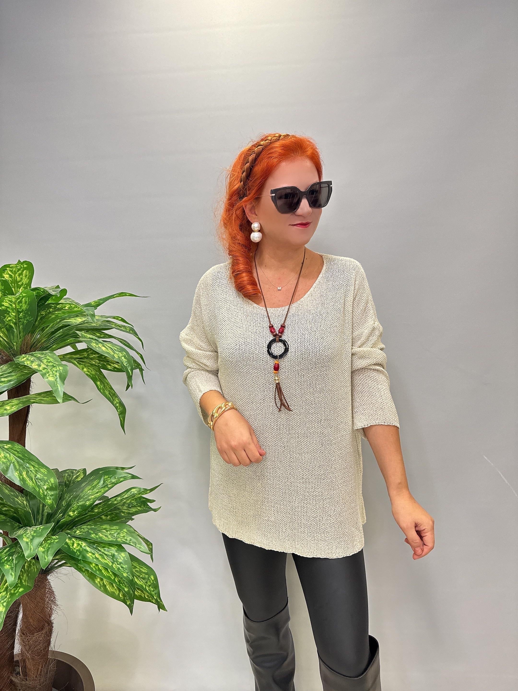 7091 Merserize Bluz (KOLYE HEDİYELİ) Taş