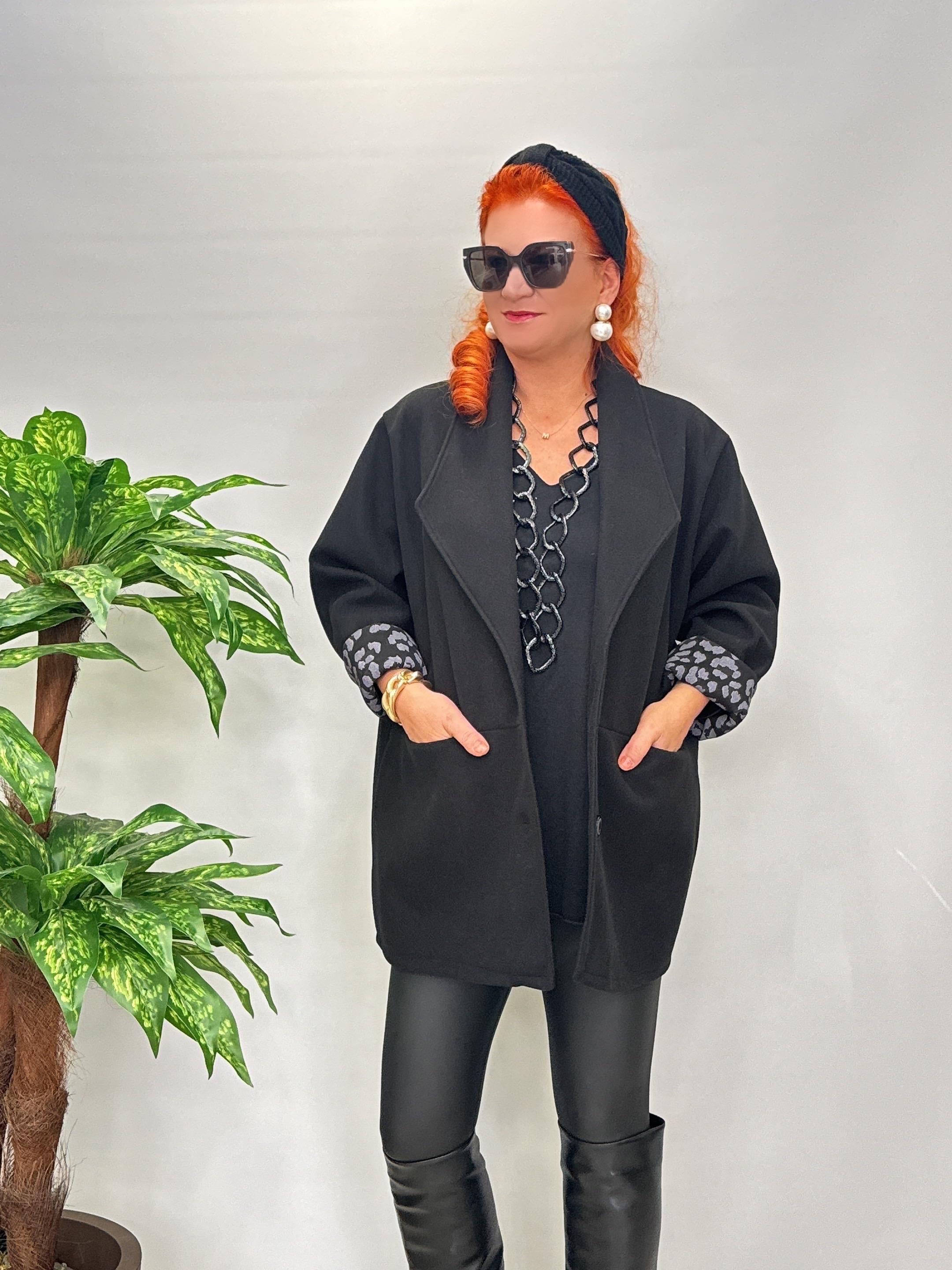 7740 Kaşe Blazer Ceket Siyah 