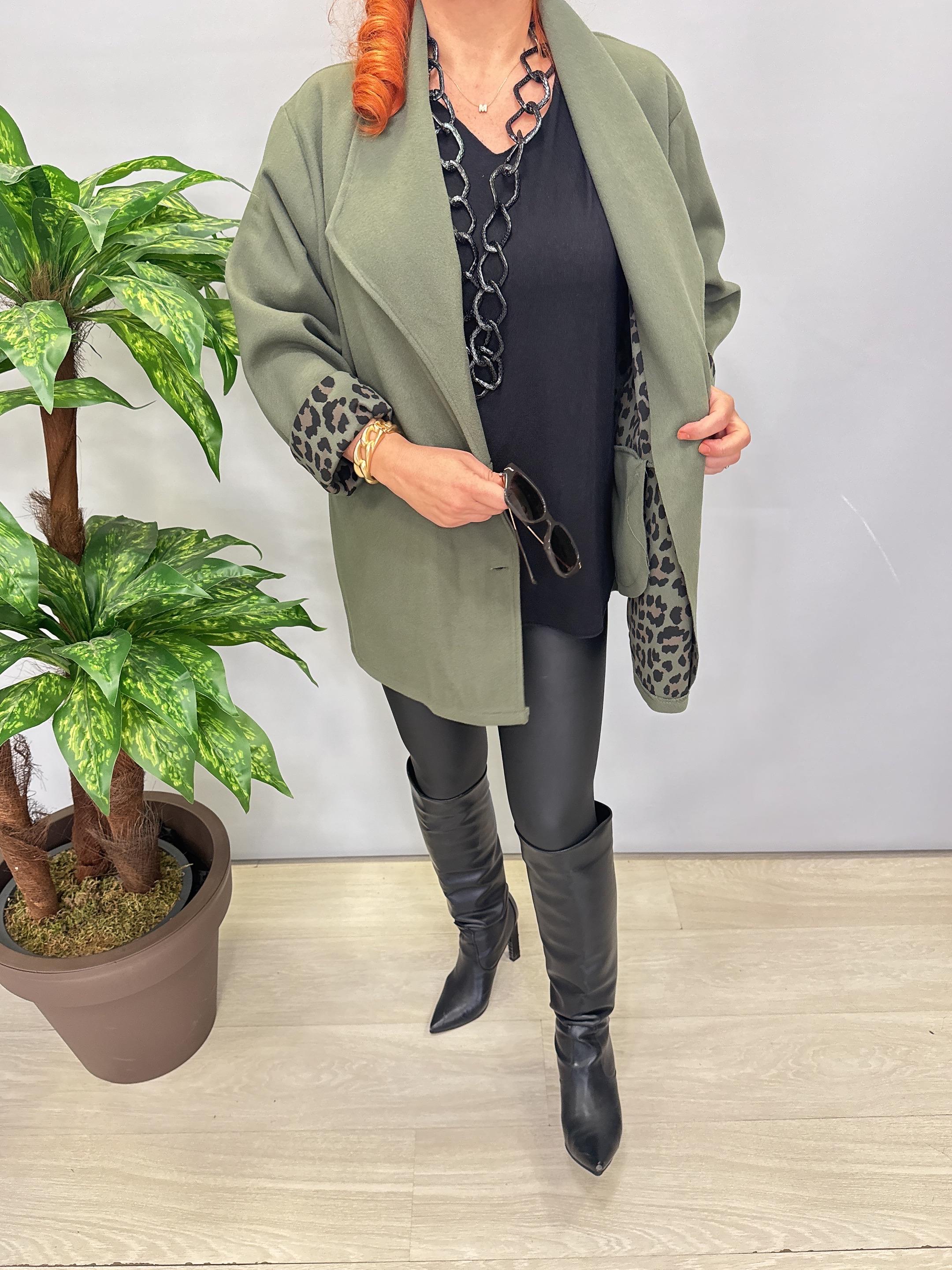 7740 Kaşe Blazer Ceket Yeşil